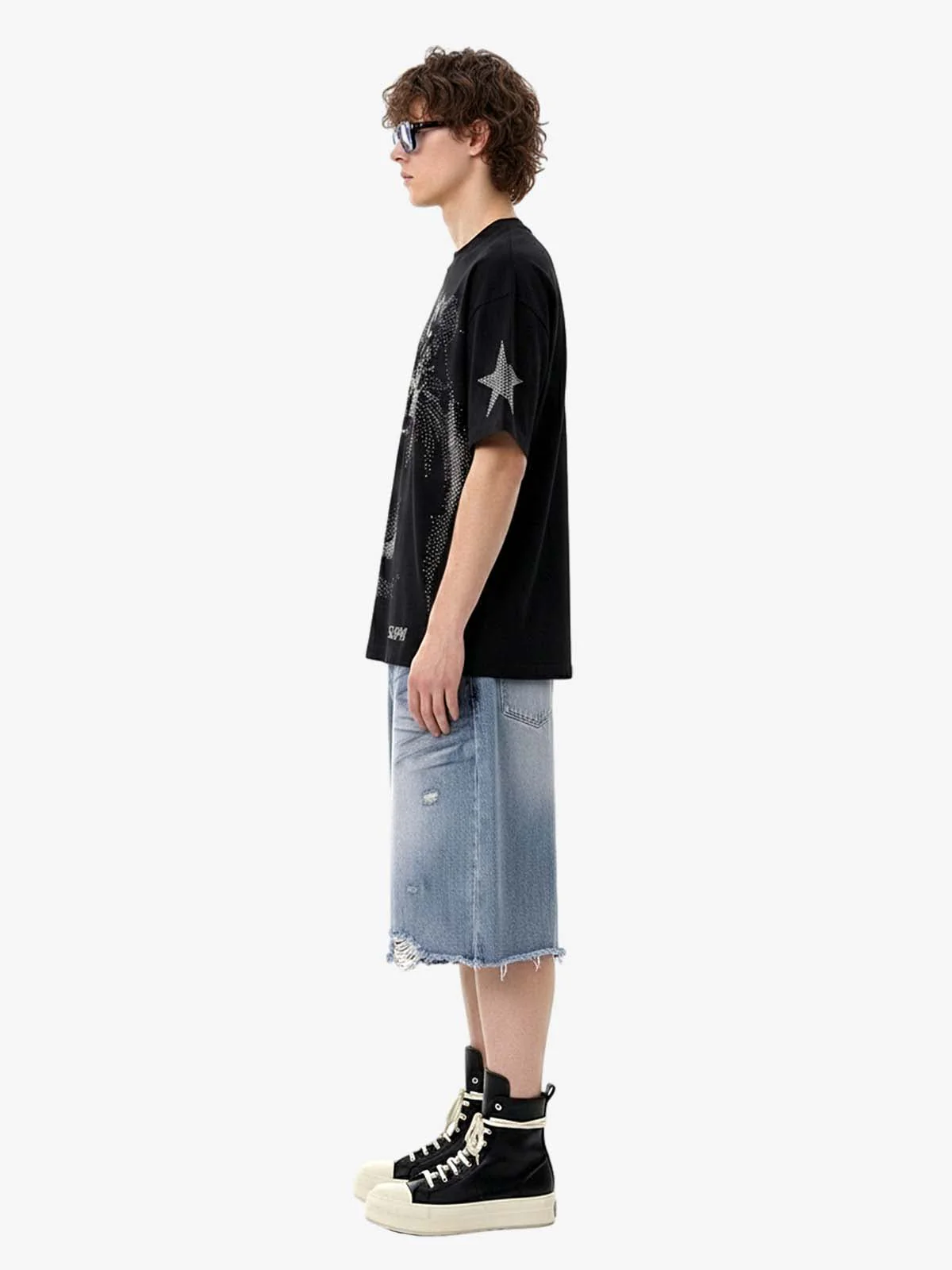 Tiger Graphic Star Sleeve T-Shirt - Image 4