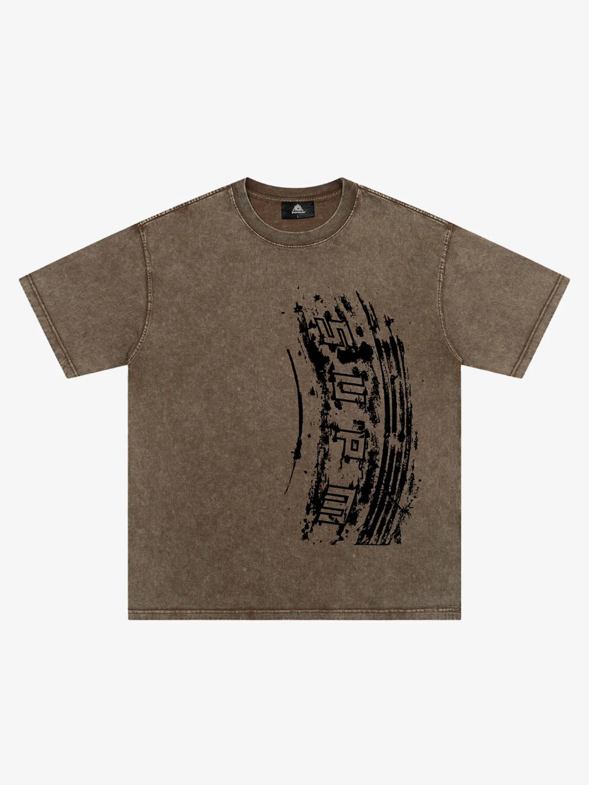 Tire Print Lettering T-Shirt - Image 11