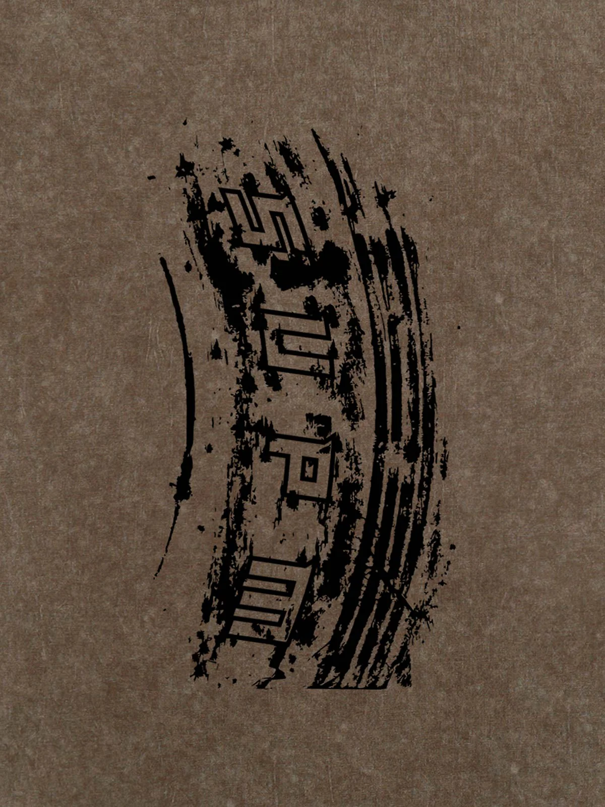 Tire Print Lettering T-Shirt - Image 15