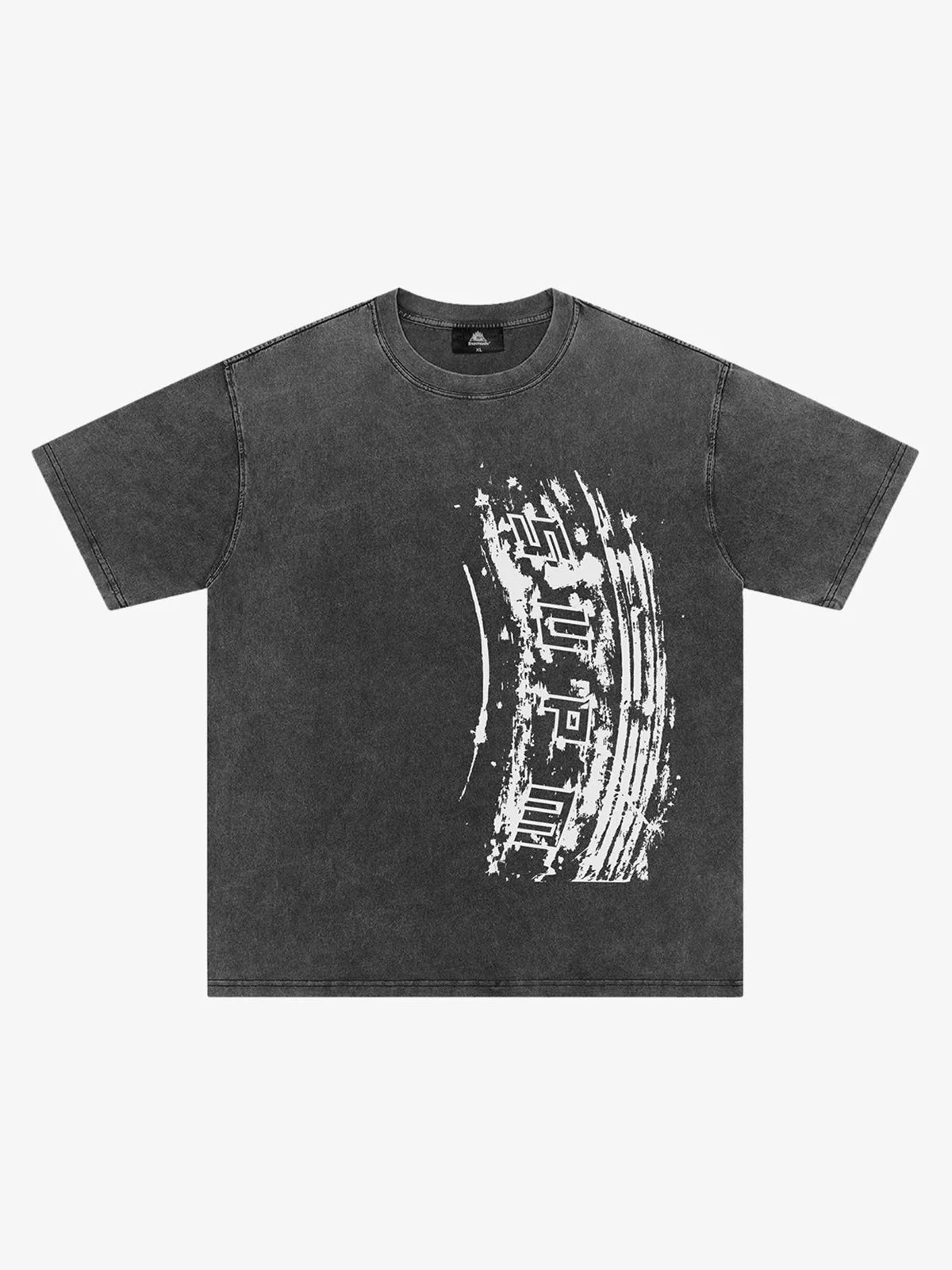 Tire Print Lettering T-Shirt - Image 16