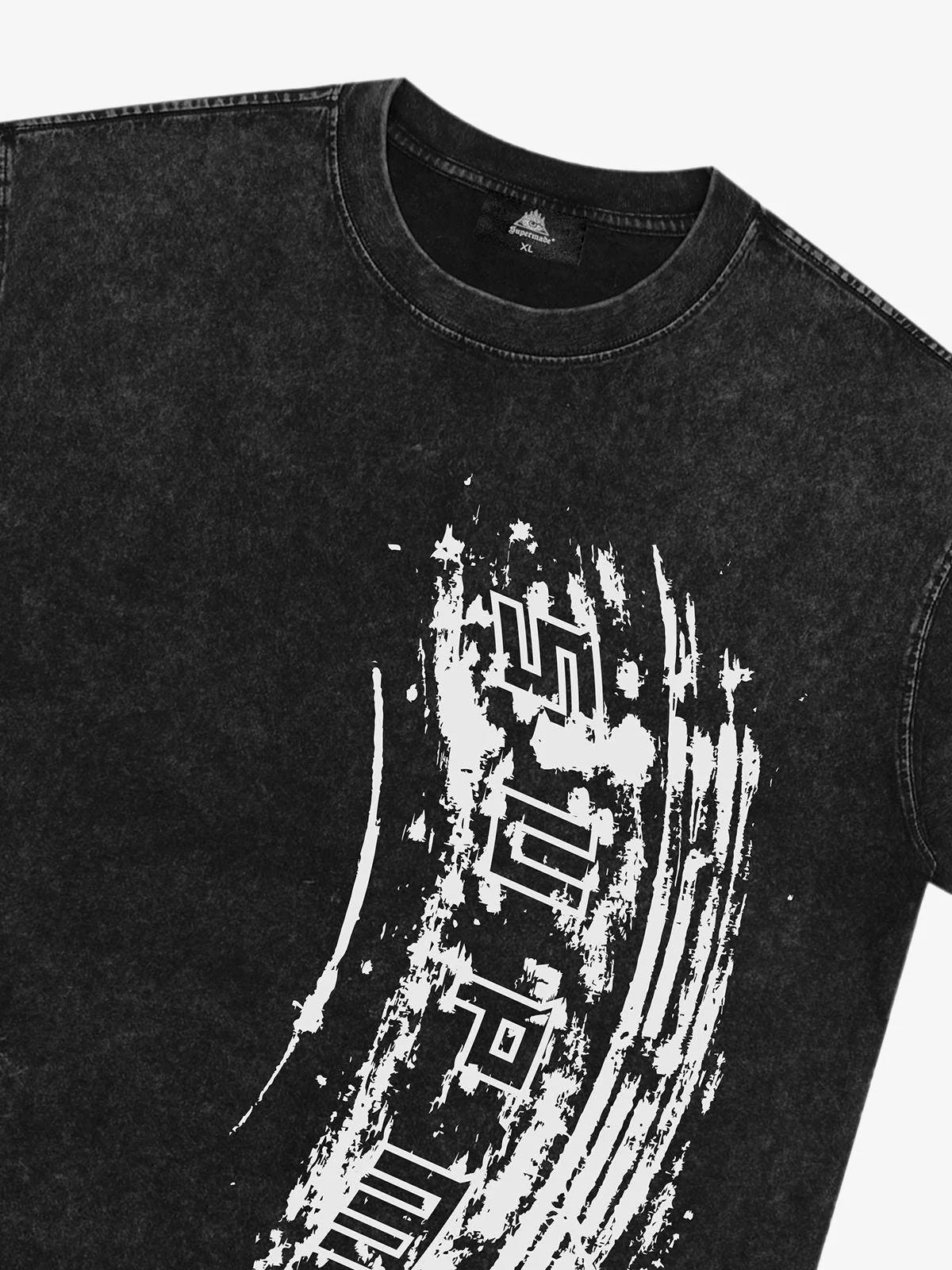 Tire Print Lettering T-Shirt - Image 2
