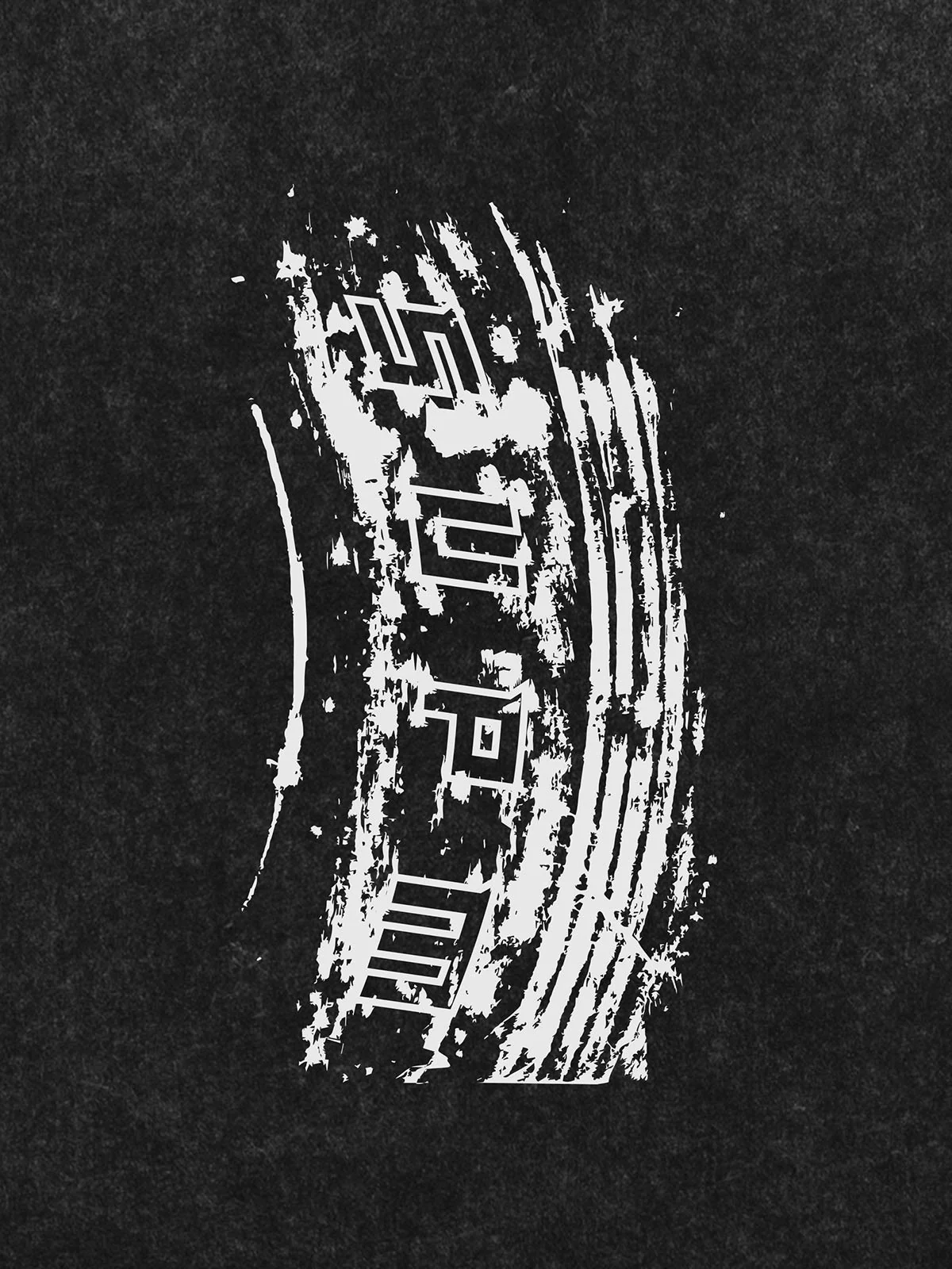 Tire Print Lettering T-Shirt - Image 5
