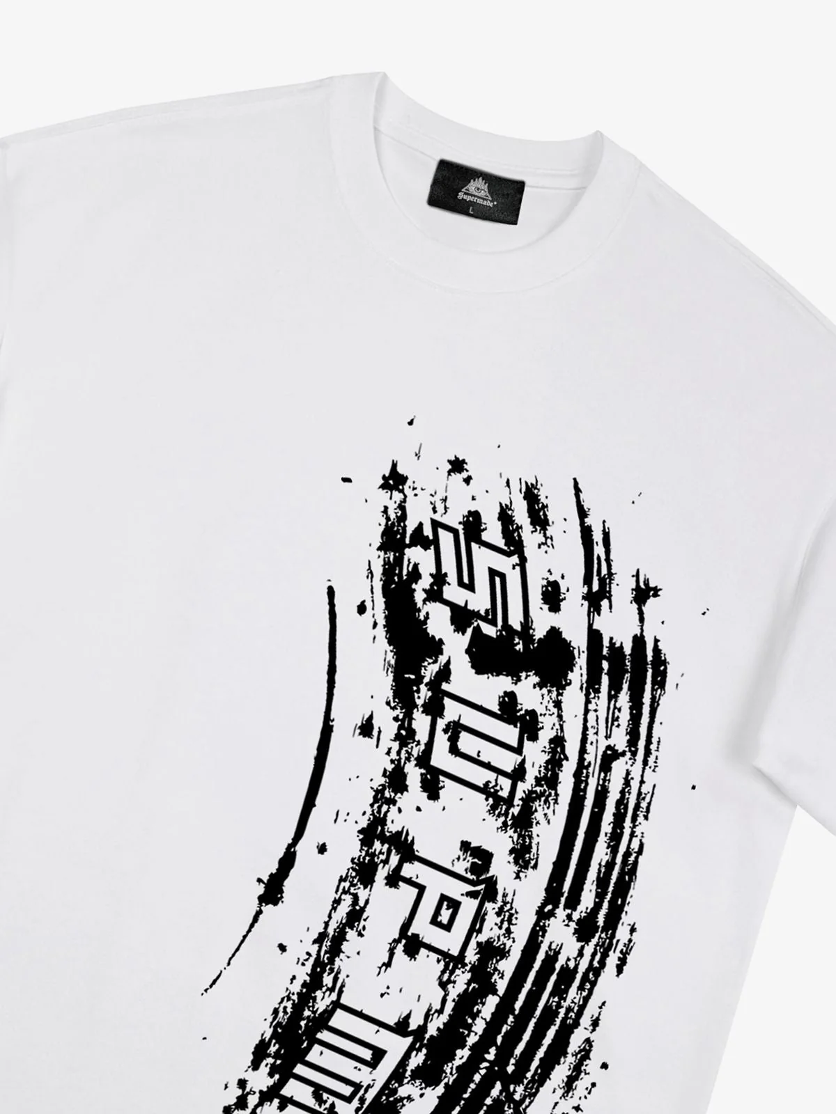 Tire Print Lettering T-Shirt - Image 7
