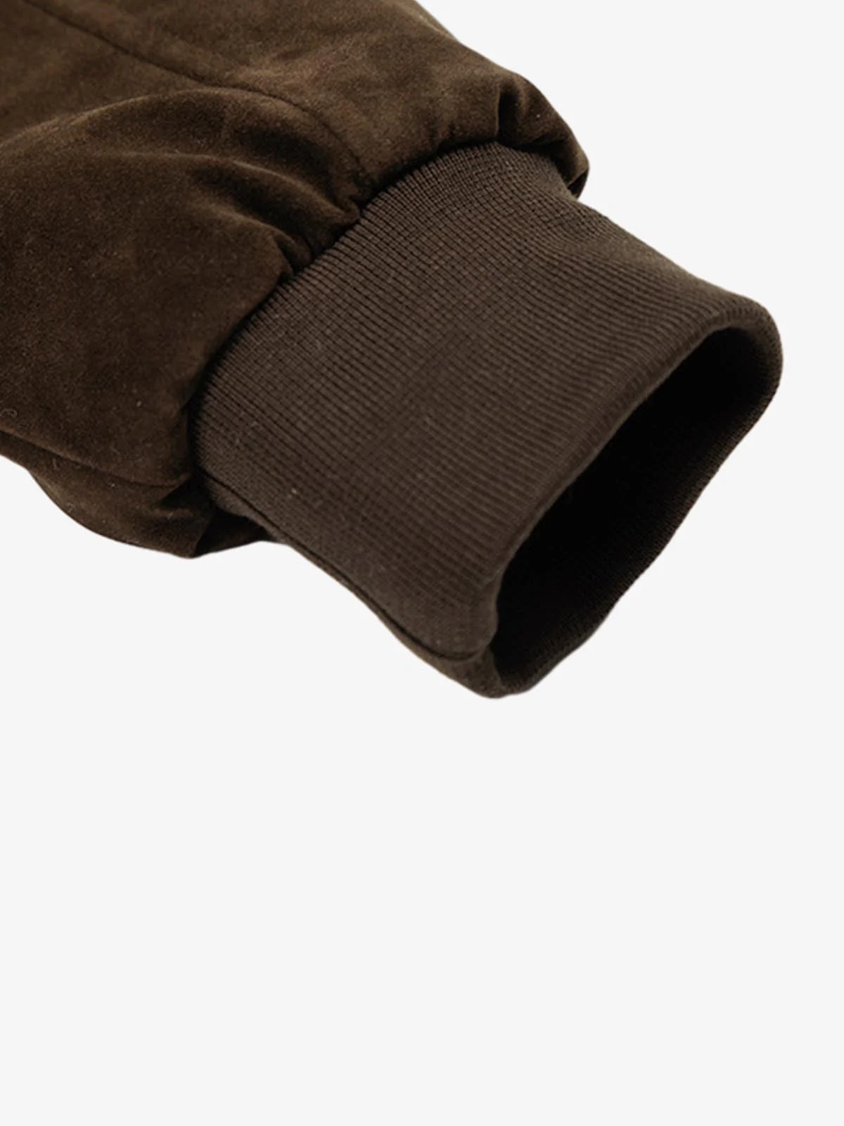 Utility Faux Shearling Collar Suede Look Zip Up Jacket - Image 15
