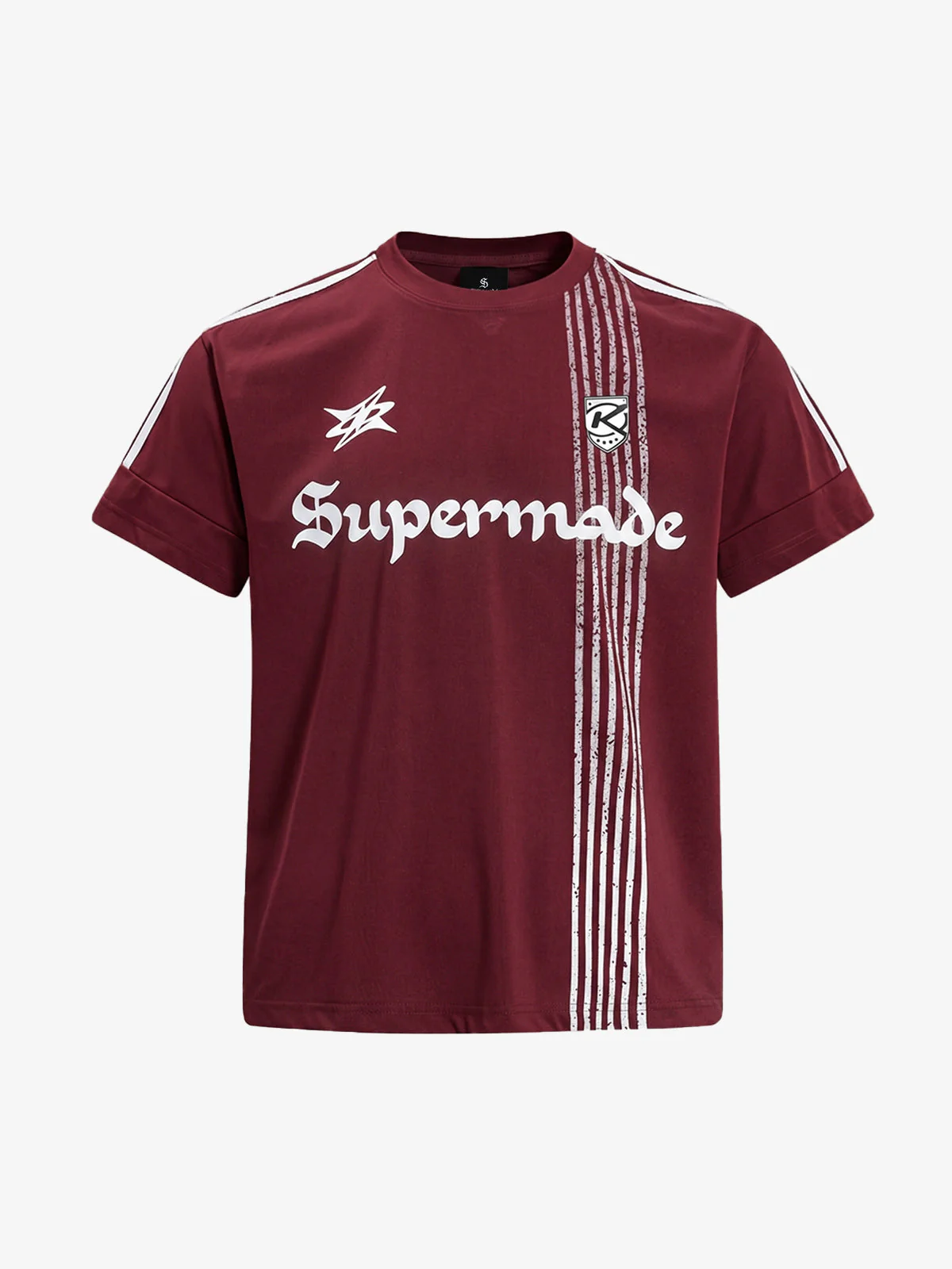 Vertical Stripe Retro Varsity Soccer Jersey - Image 2
