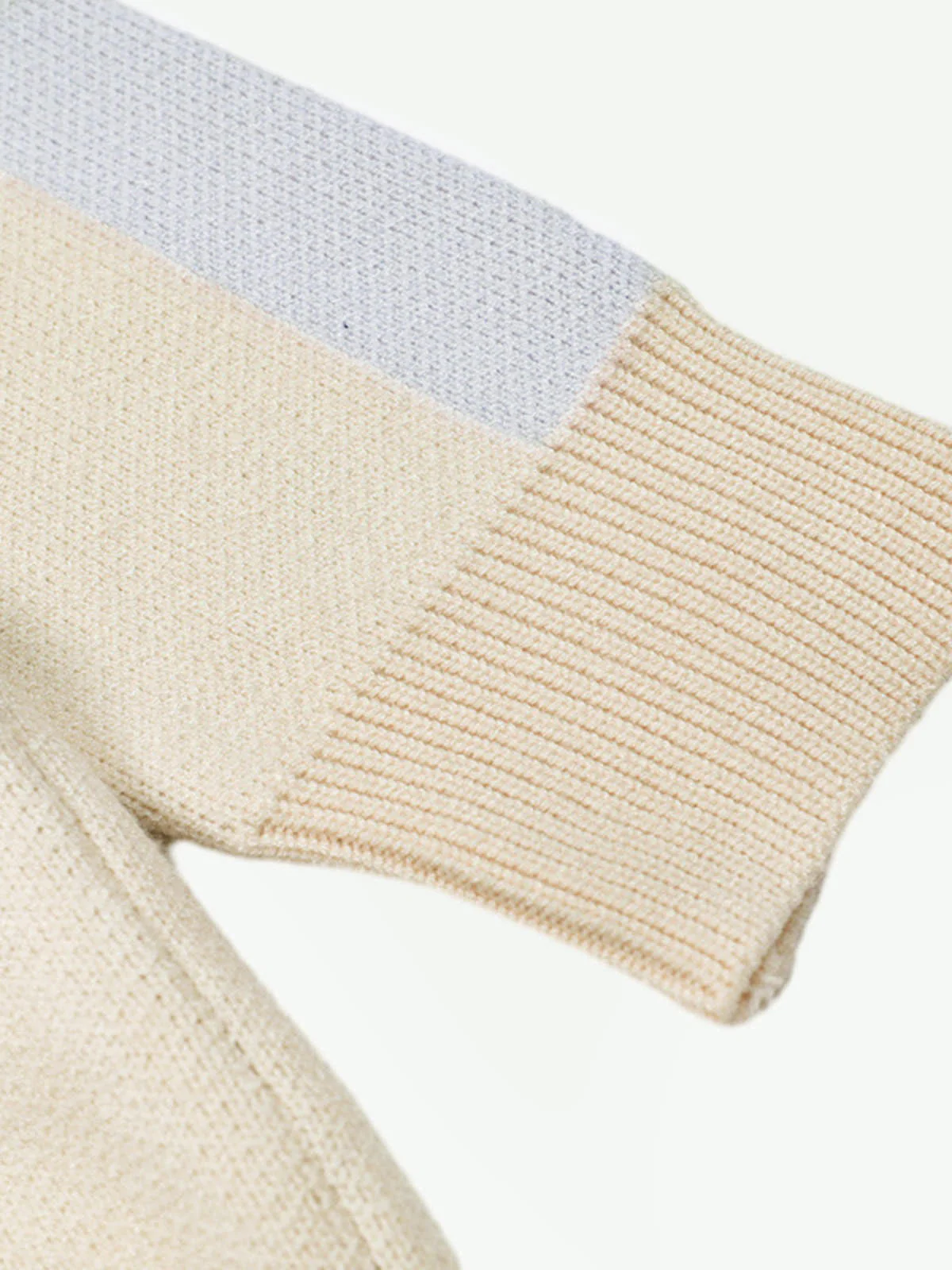 Vertical Striped Colorblock Lapel Sweater - 2587 - Image 5