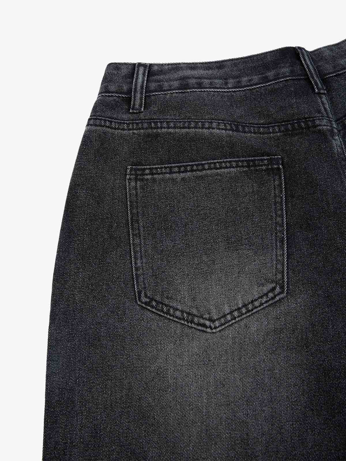 Vintage Barbed Wire Embroidery Distressed Washed Denim Jorts - Image 14