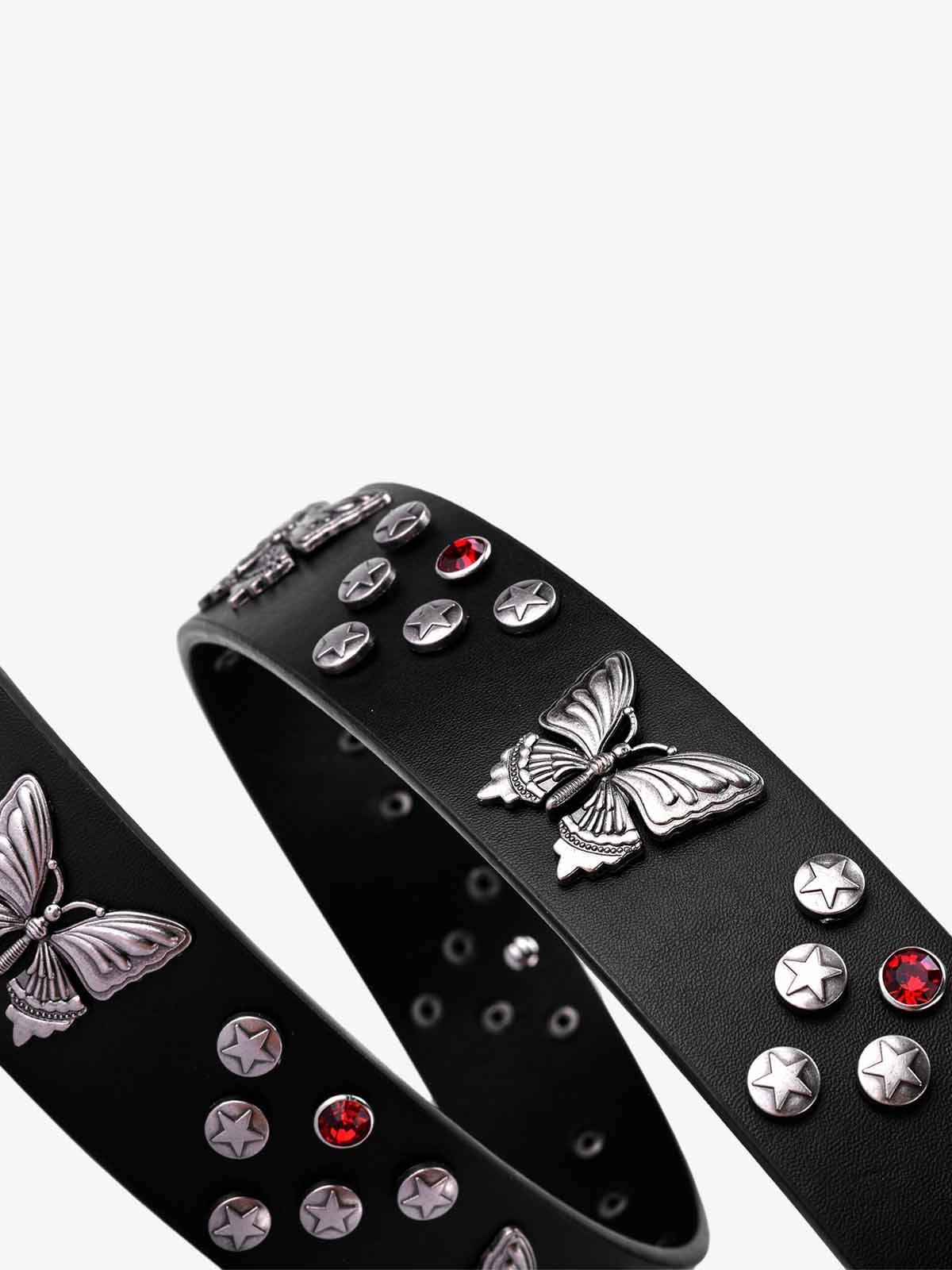 Vintage Butterfly & Star Studded Punk Belt - Image 5