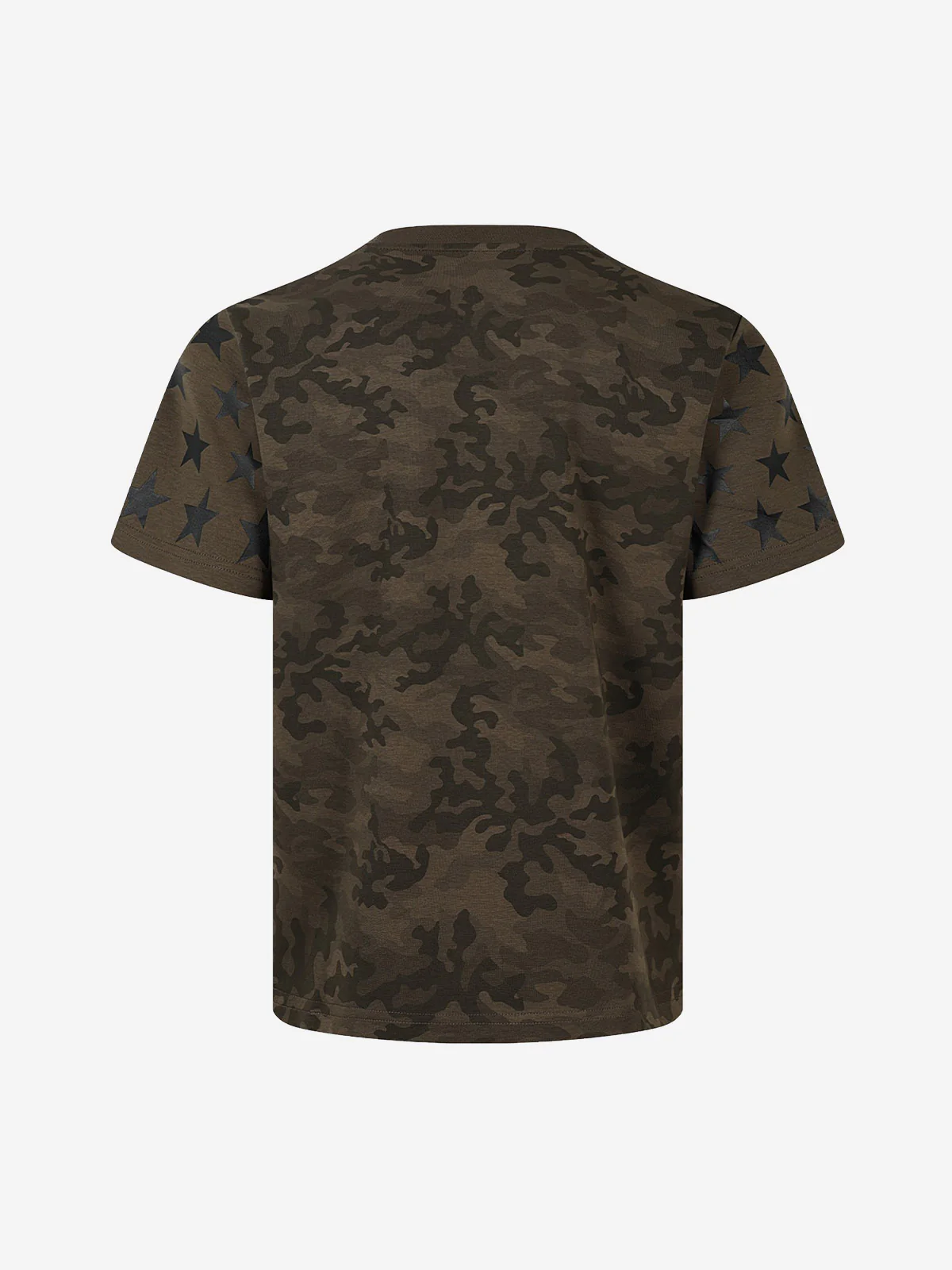 Vintage Camo Gold Letter Print T-Shirt - Image 2