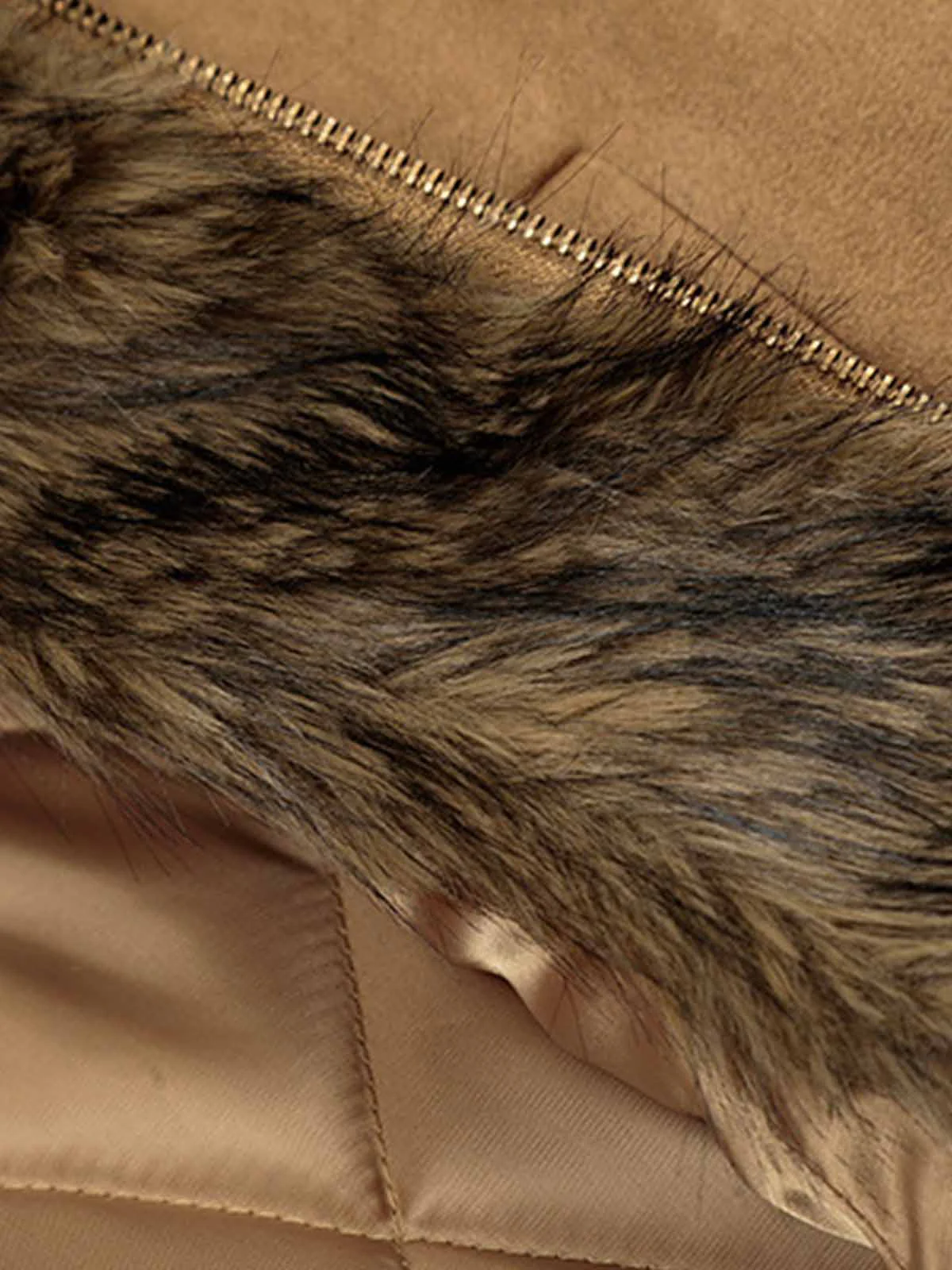 Vintage Distressed Deconstructed Faux Fur Collar Jacket - Image 5