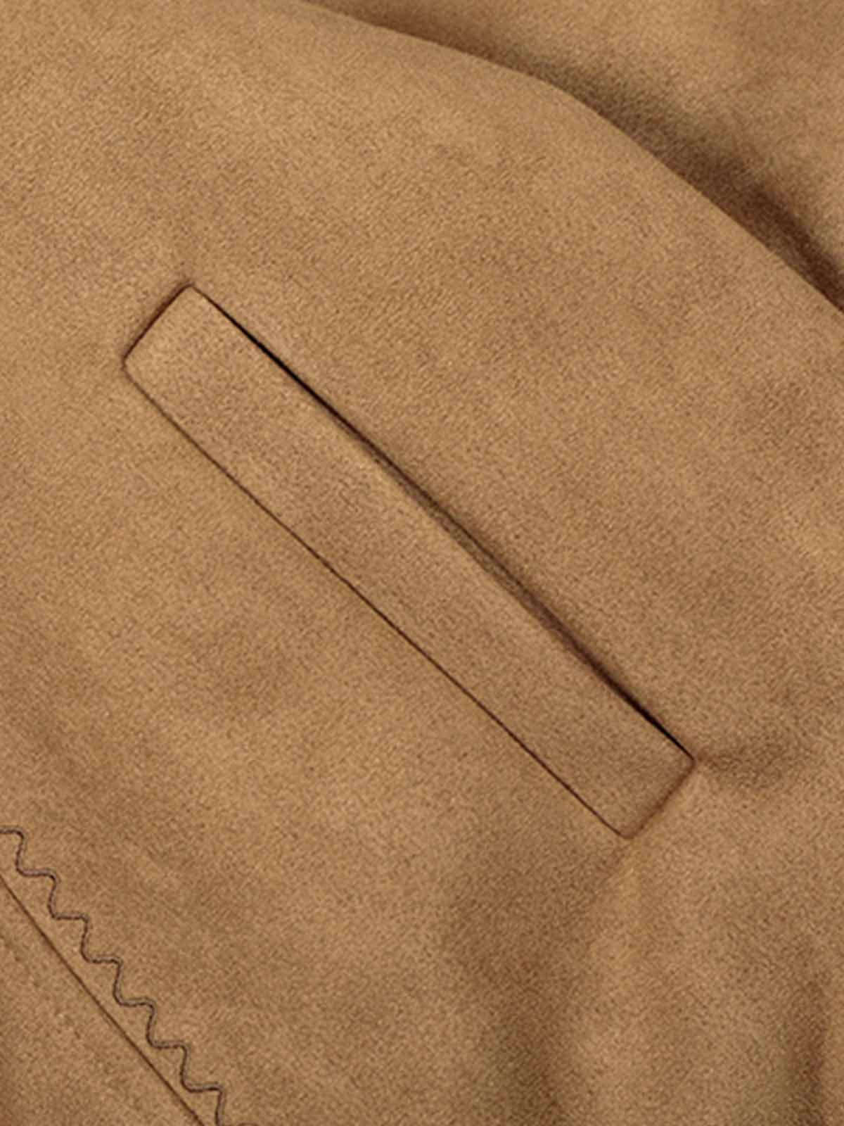 Vintage Distressed Deconstructed Faux Fur Collar Jacket - Image 8