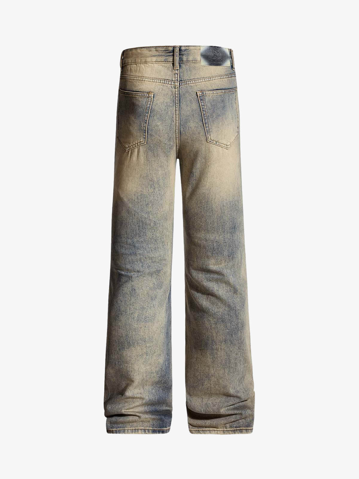 Vintage Distressed Ripped Wide Leg Jeans - Image 2