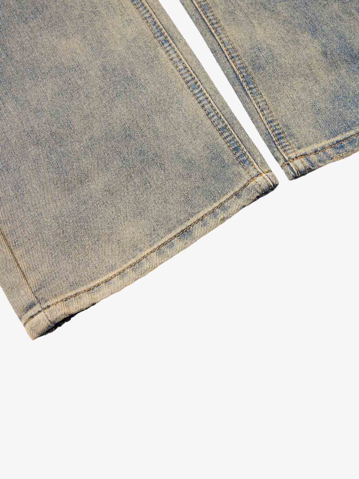 Vintage Distressed Ripped Wide Leg Jeans - Image 7