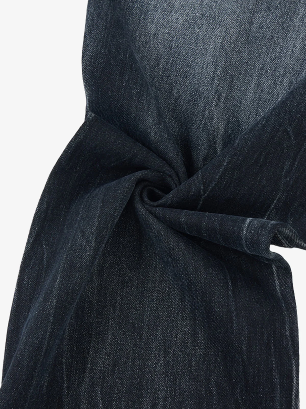 Vintage Distressed Wash Wide Leg Jeans - Image 5