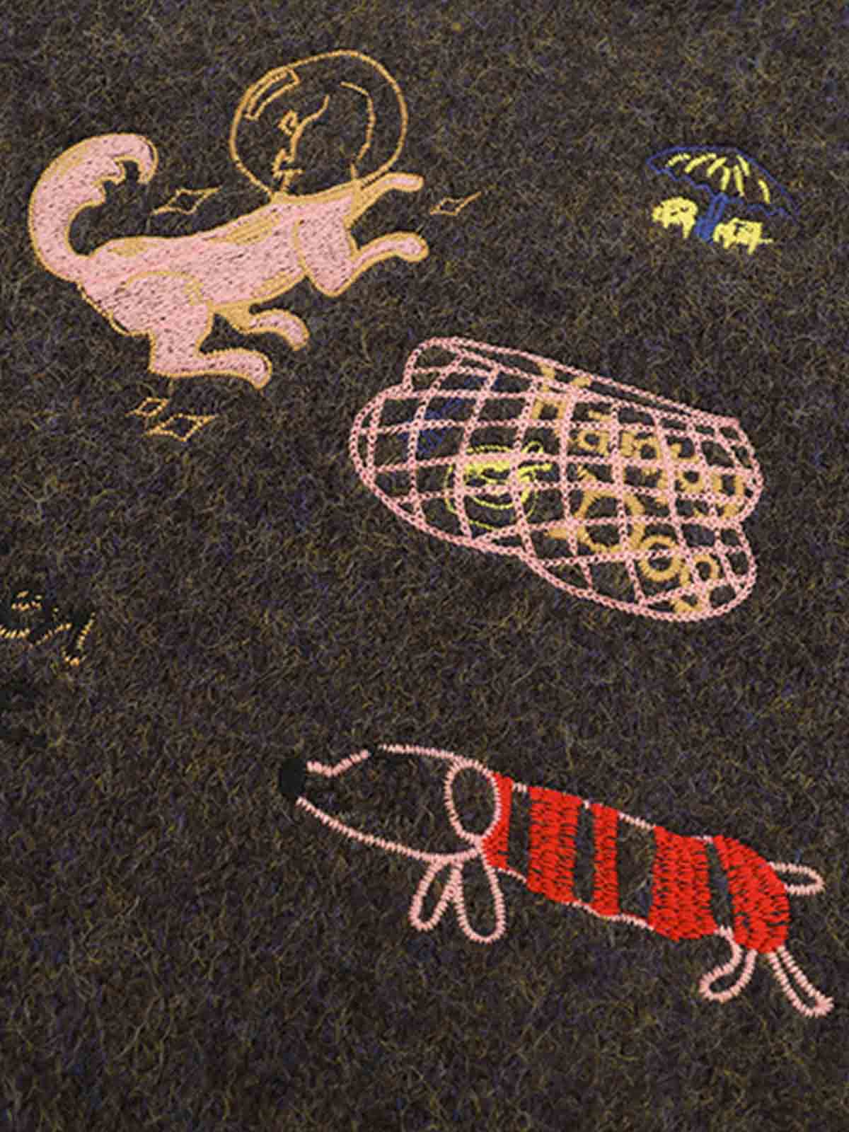 Vintage Embroidered Graphic Knit Sweater Vest - Image 8