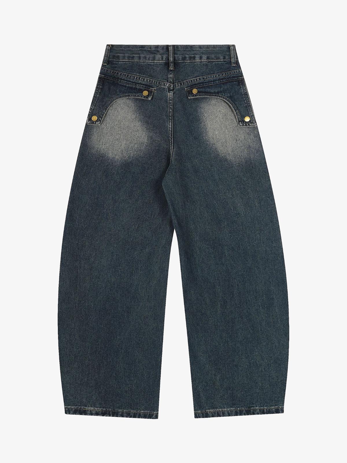 Vintage Embroidered Washed Raw-Edge Graffiti Scimitar Jeans - Image 3