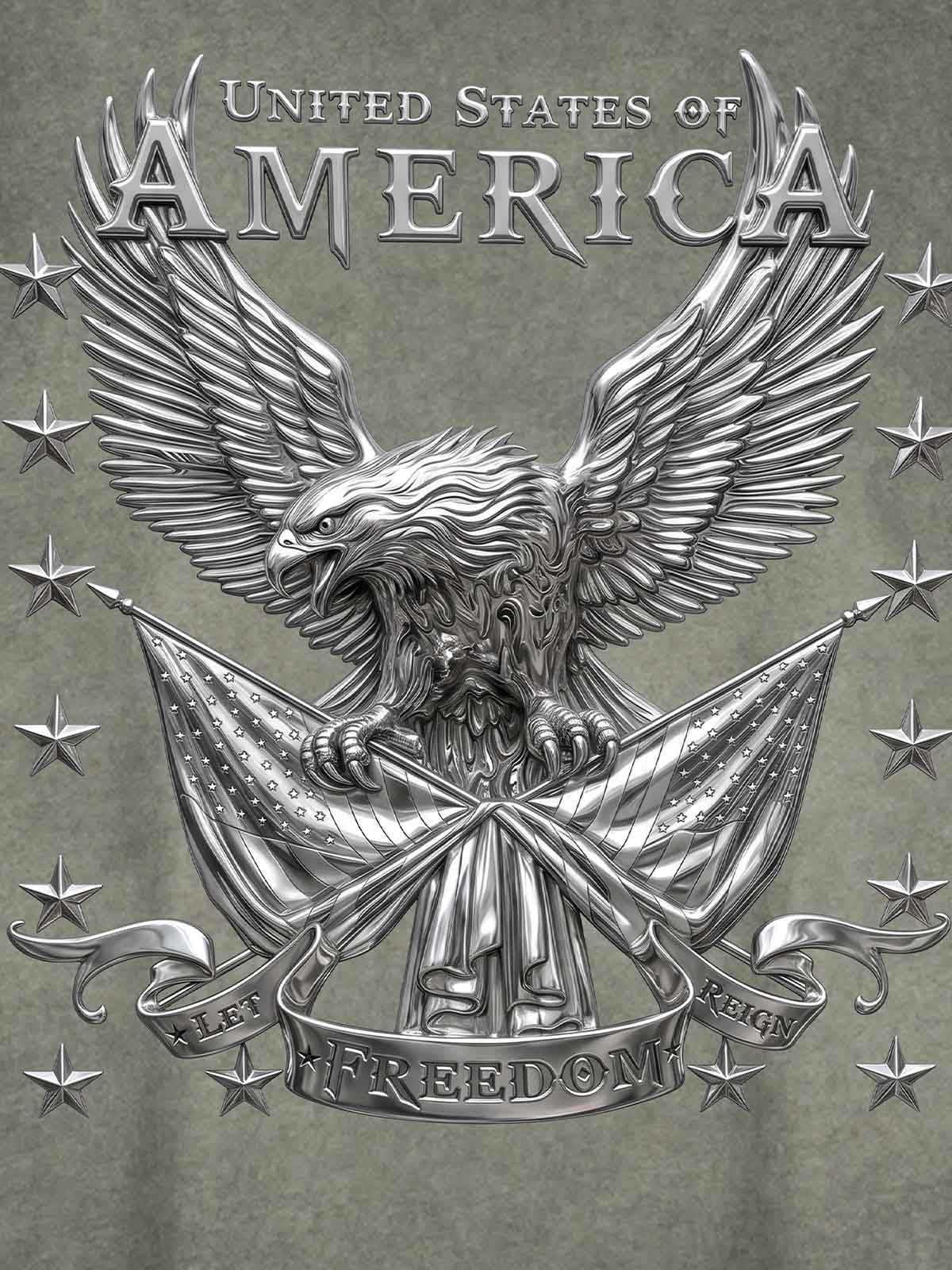Vintage Freedom Eagle Sleeveless T-Shirt - Image 5
