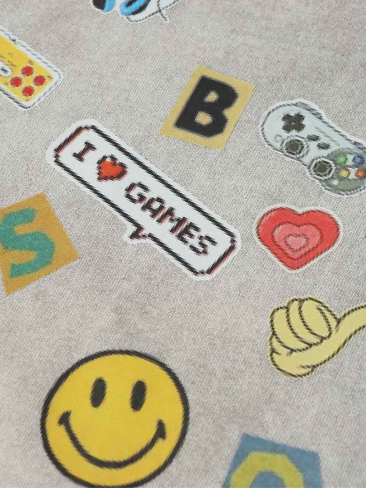 Vintage Gaming Sticker Style Motif Oversized T-Shirt - Image 9