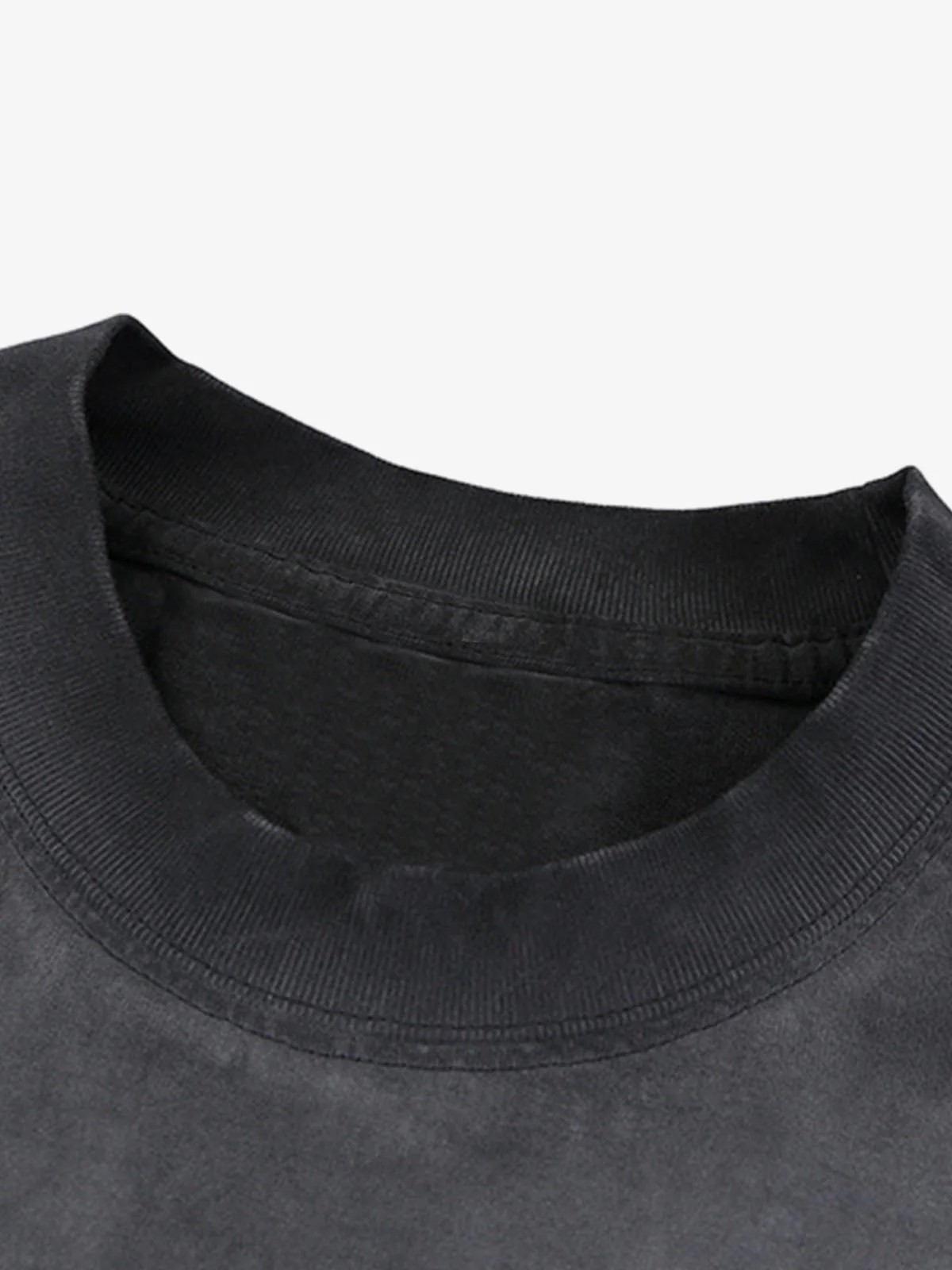 Vintage Gradient Spray Letter Print T-Shirt - Image 9