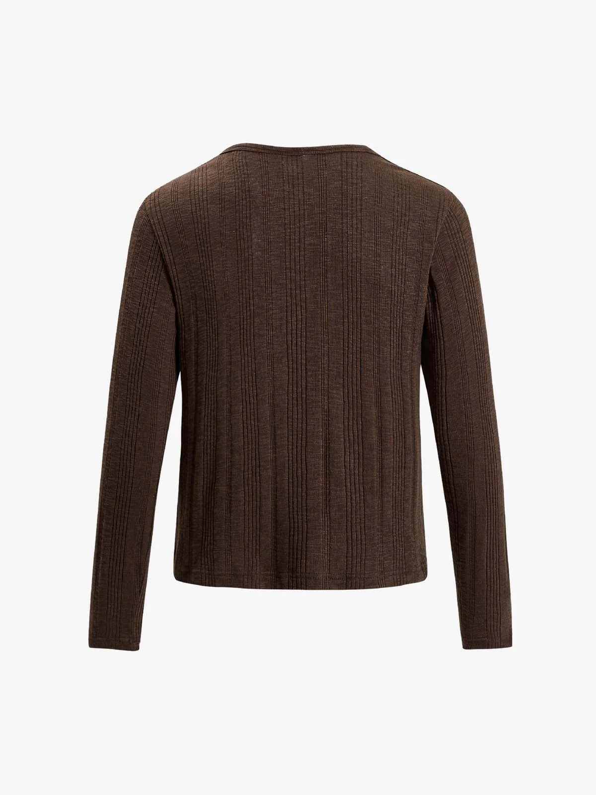Vintage Graphic Henley Long Sleeve T-Shirt - Image 8