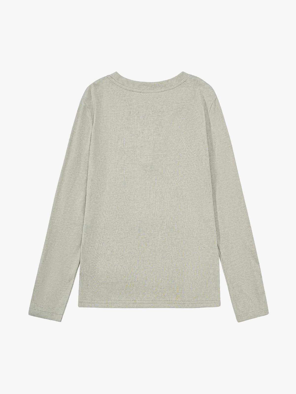 Vintage Grunge Text Print Henley Long Sleeve T-Shirt - Image 7