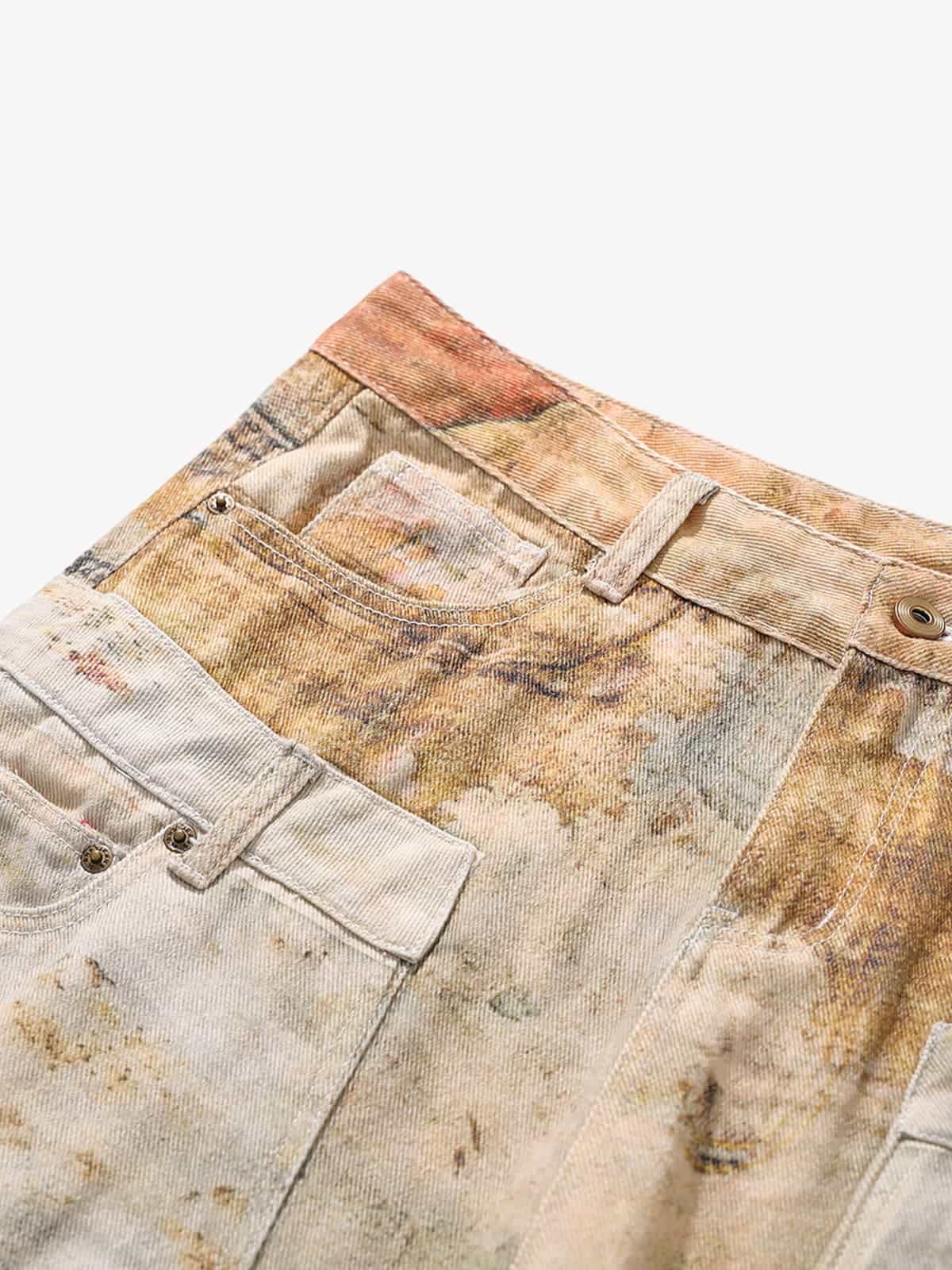 Vintage High Street Mud-Dyed Distressed Baggy Jeans - Image 11