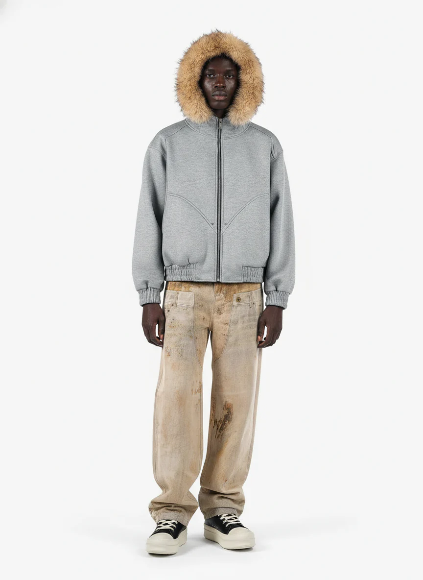 Vintage High Street Mud-Dyed Distressed Baggy Jeans - Image 2