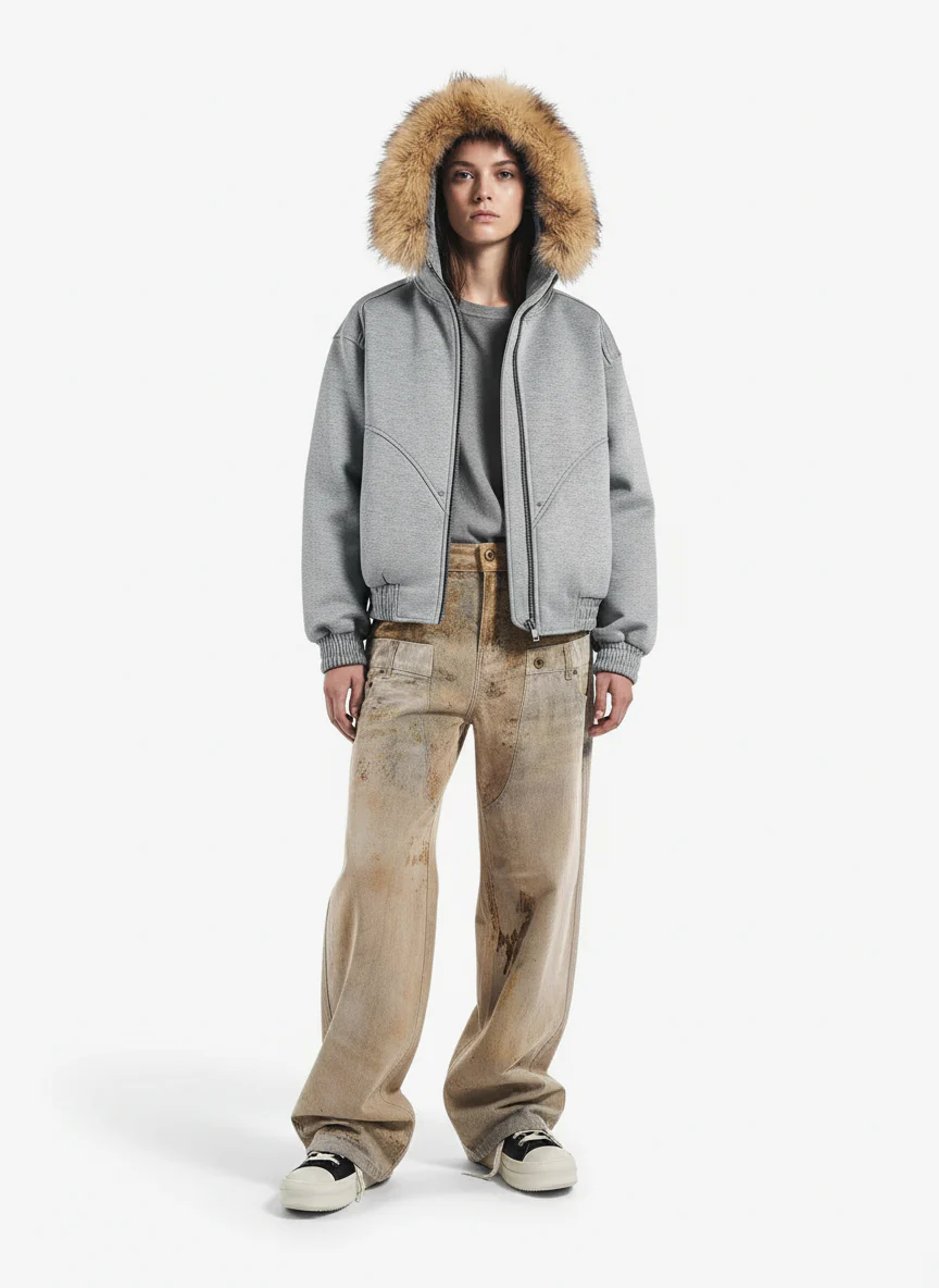 Vintage High Street Mud-Dyed Distressed Baggy Jeans - Image 5