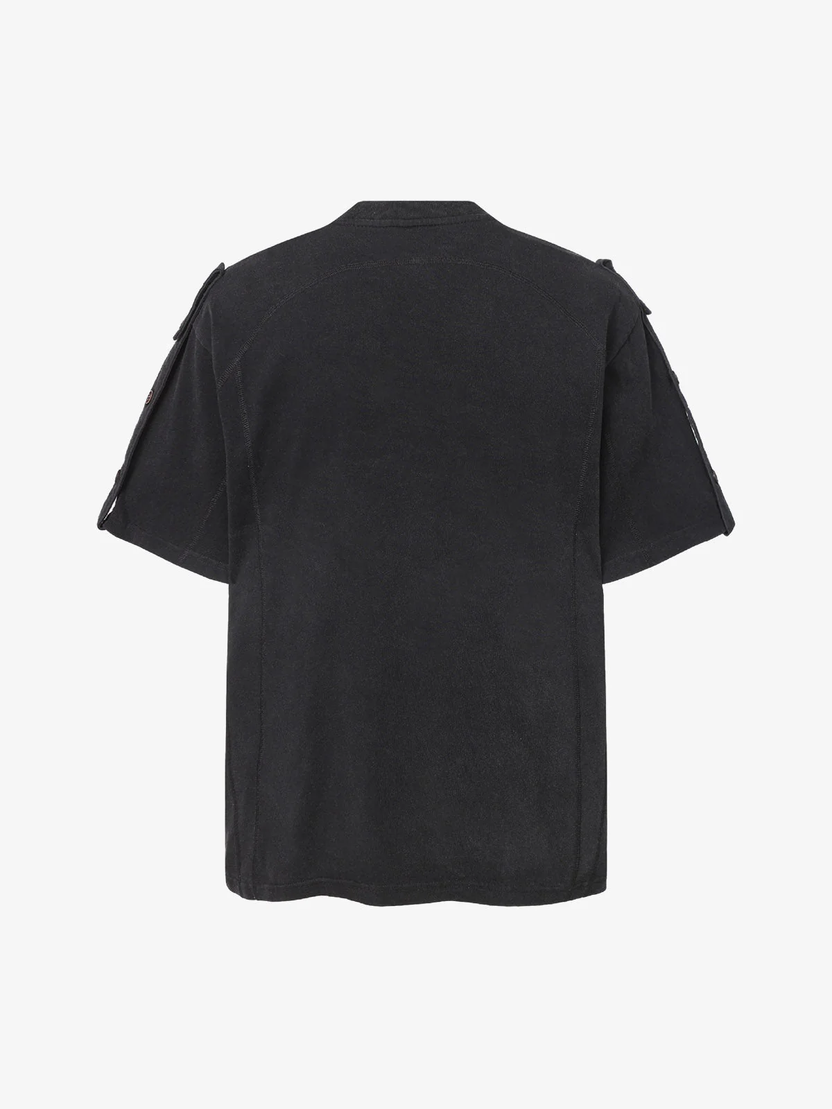 Vintage-Inspired Ombré Wash Henley Detail T-Shirt - Image 4