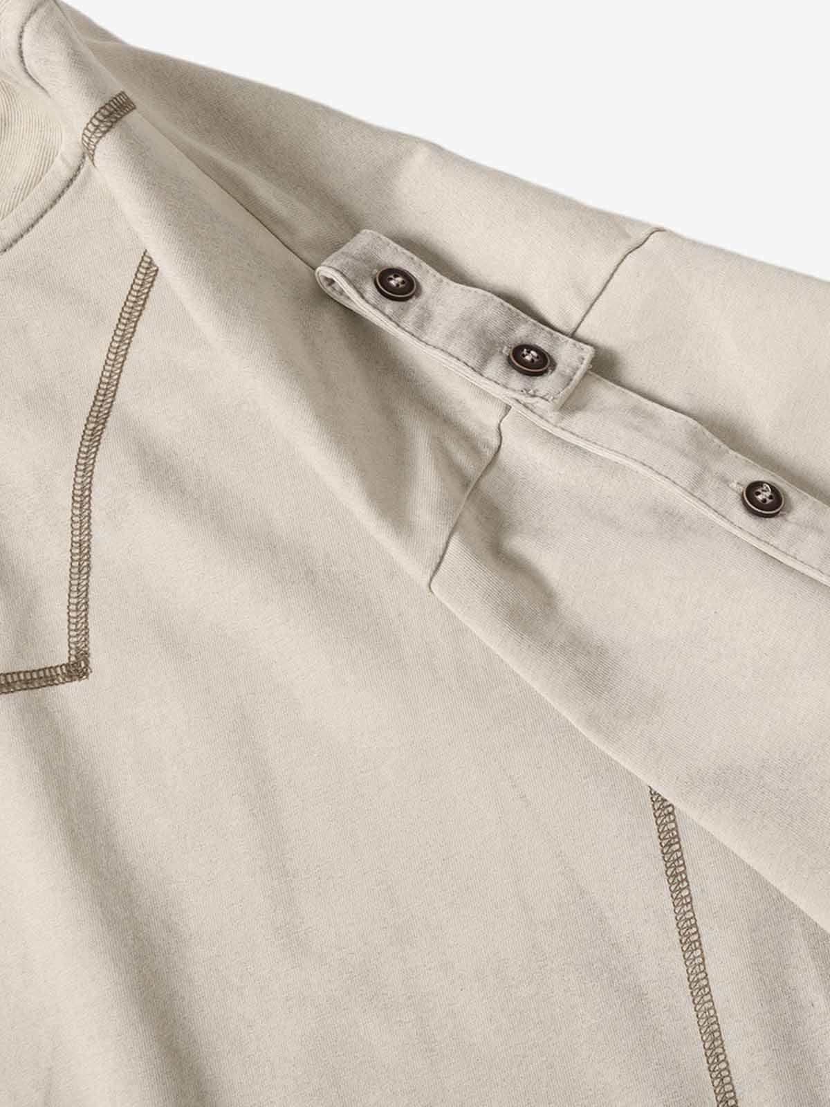 Vintage-Inspired Ombré Wash Henley Detail T-Shirt - Image 6