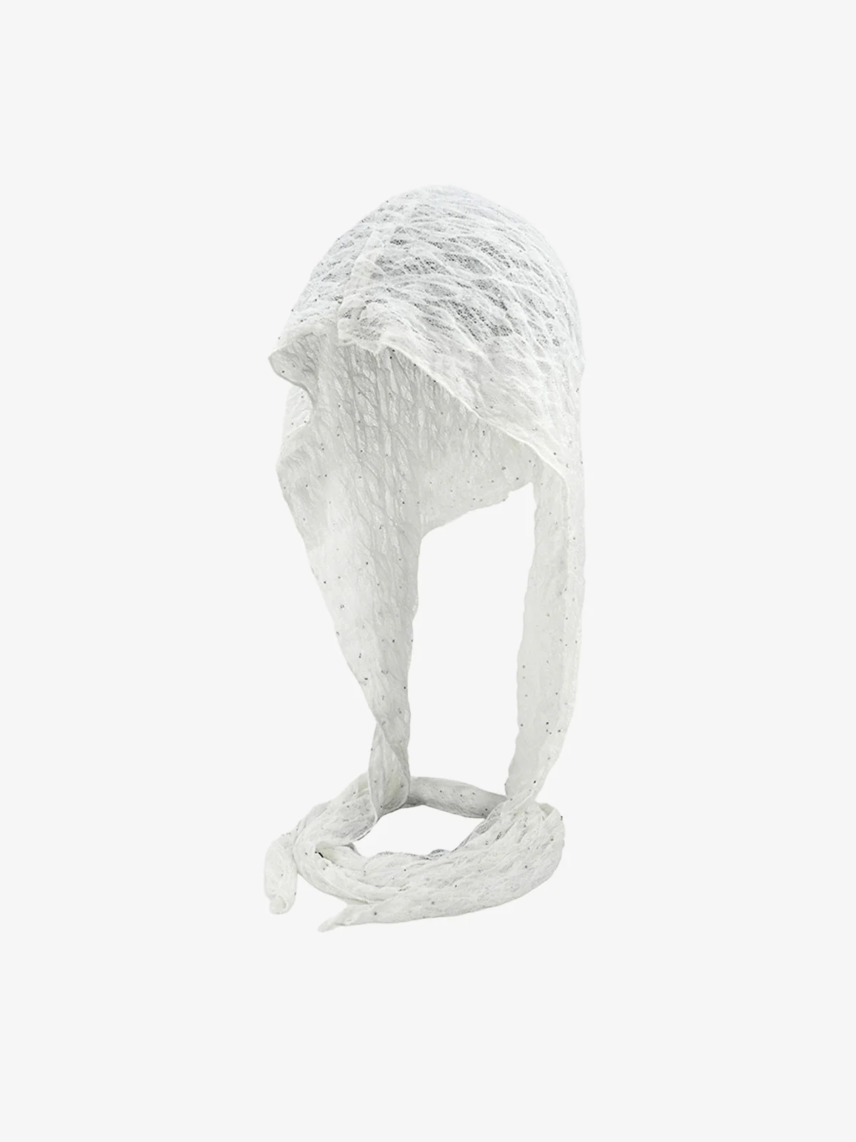 Vintage Lace Hollow Crochet Long Strap Headscarf Hat - Image 2