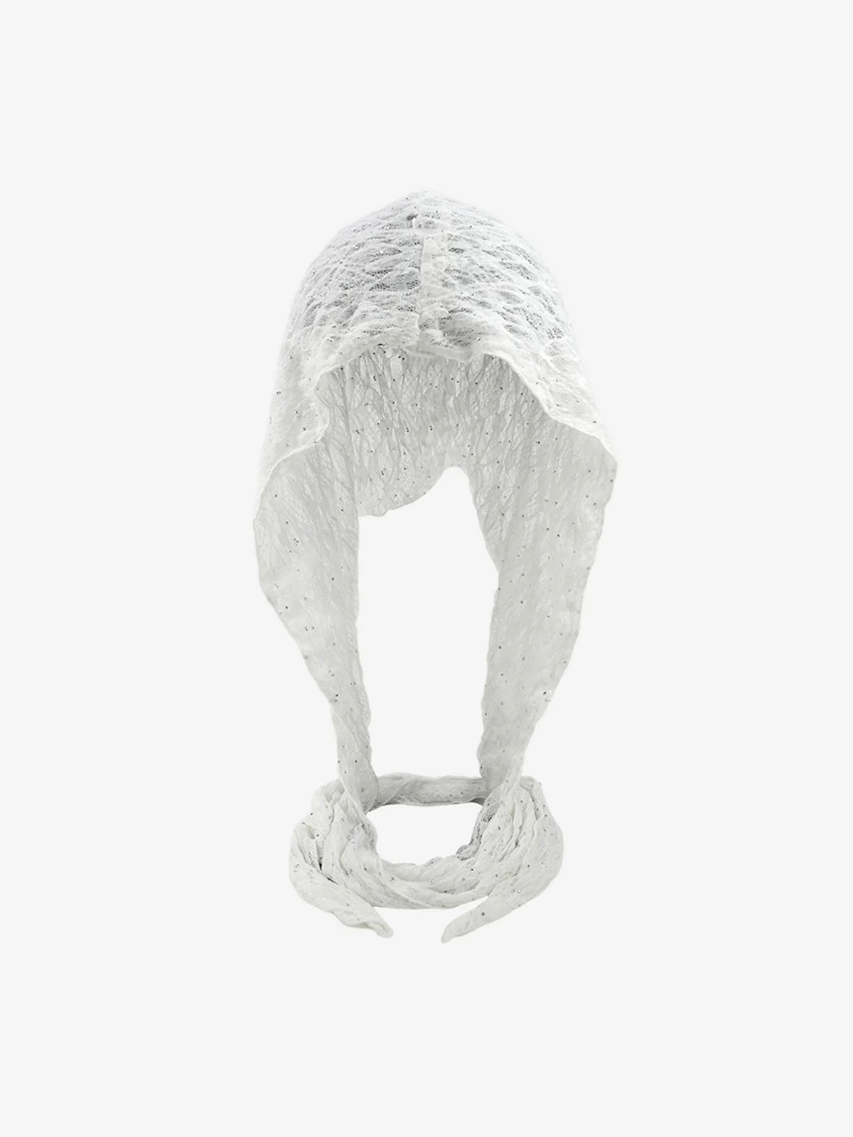 Vintage Lace Hollow Crochet Long Strap Headscarf Hat - Image 4