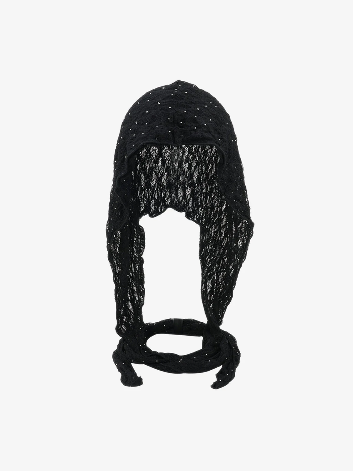 Vintage Lace Hollow Crochet Long Strap Headscarf Hat - Image 5