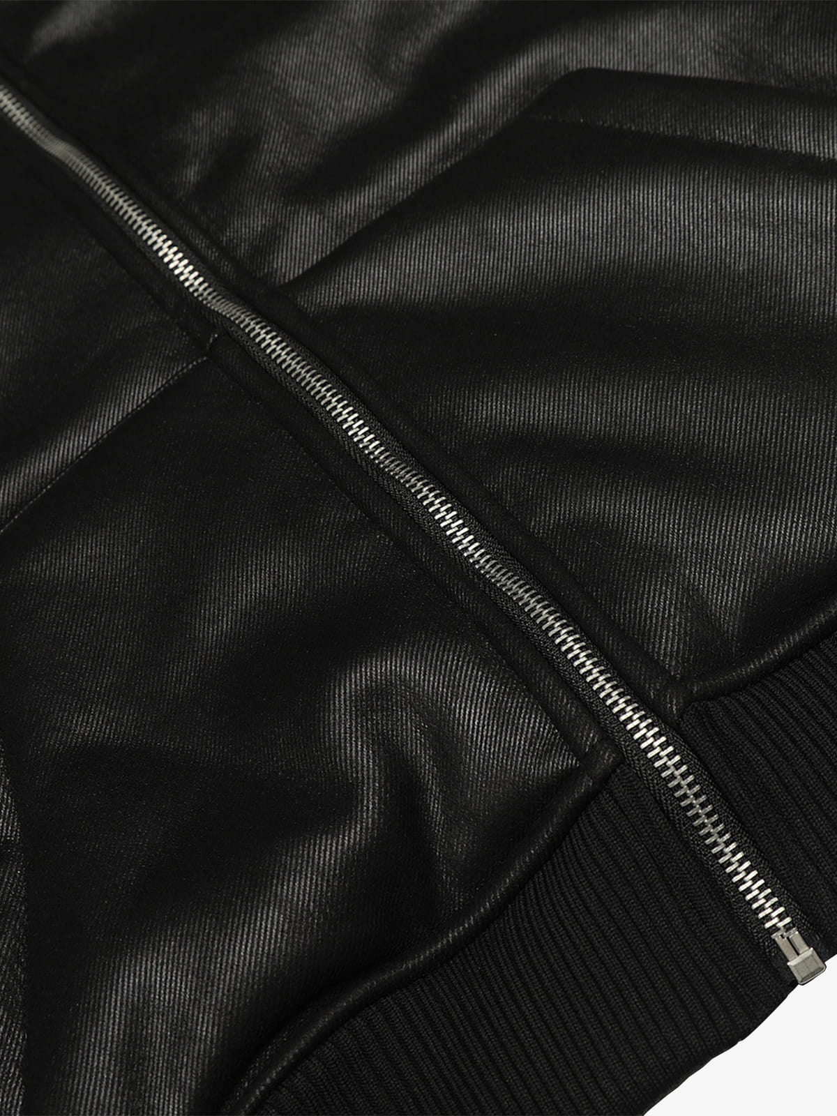 Vintage Leather Badge Fleece-lined Hooded Zip Bomber Jacket - 2547 - Image 10