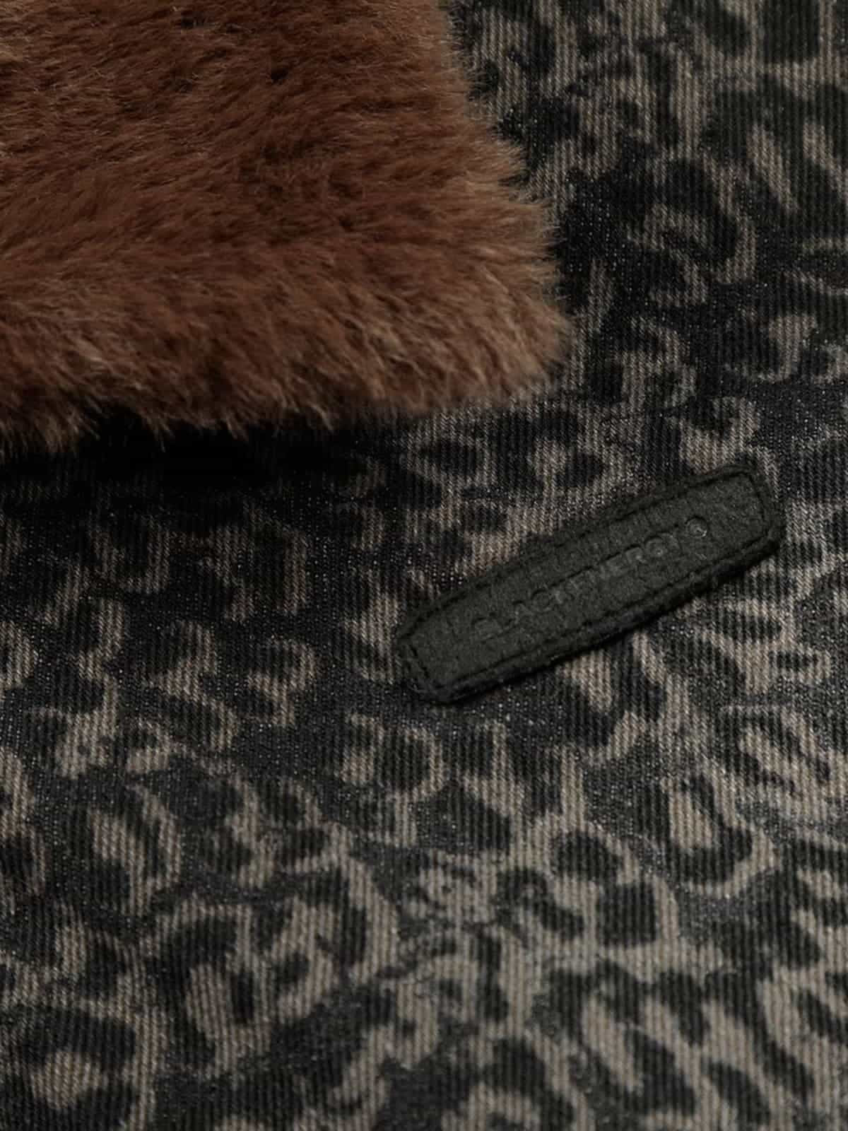 Vintage Leopard Print Fleece Zip Up Vest - Image 4
