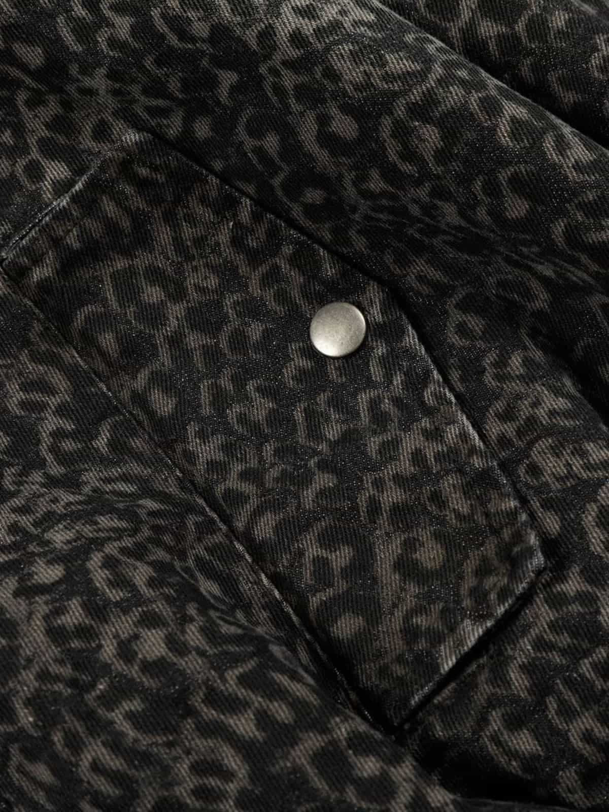 Vintage Leopard Print Fleece Zip Up Vest - Image 8