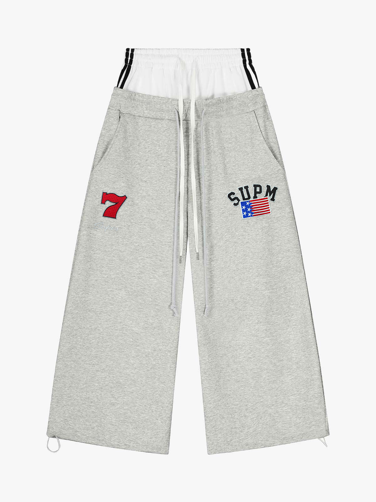 Vintage Paratrooper Layered Look Sweatpants - 2556 - Image 2