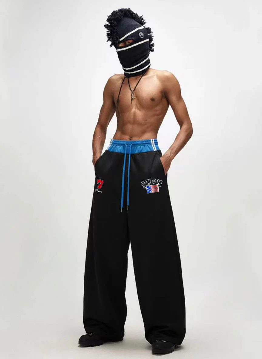 Vintage Paratrooper Layered Look Sweatpants - 2556 - Image 6