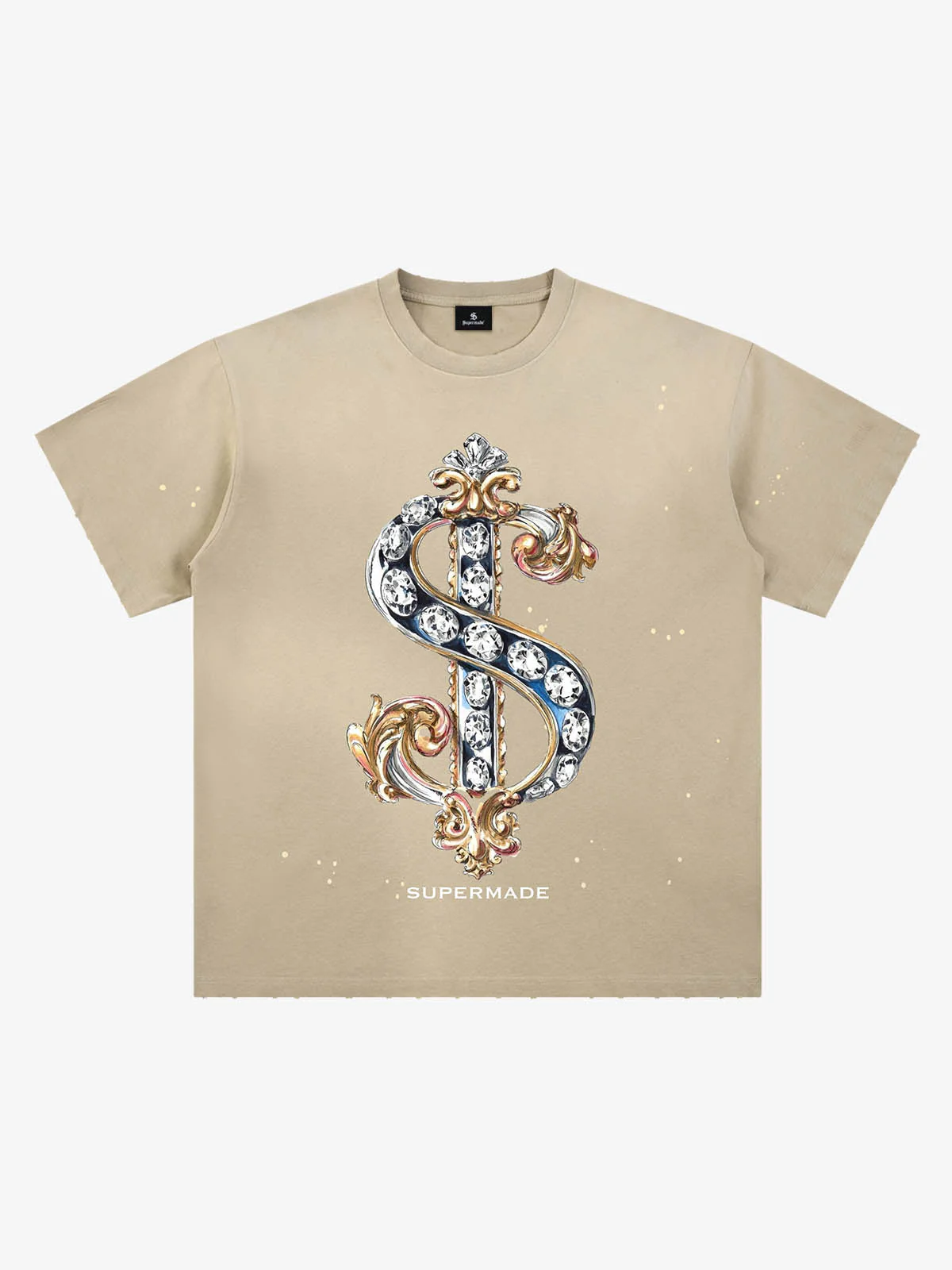 Vintage Rhinestone Dollar Graphic T-Shirt - Image 6