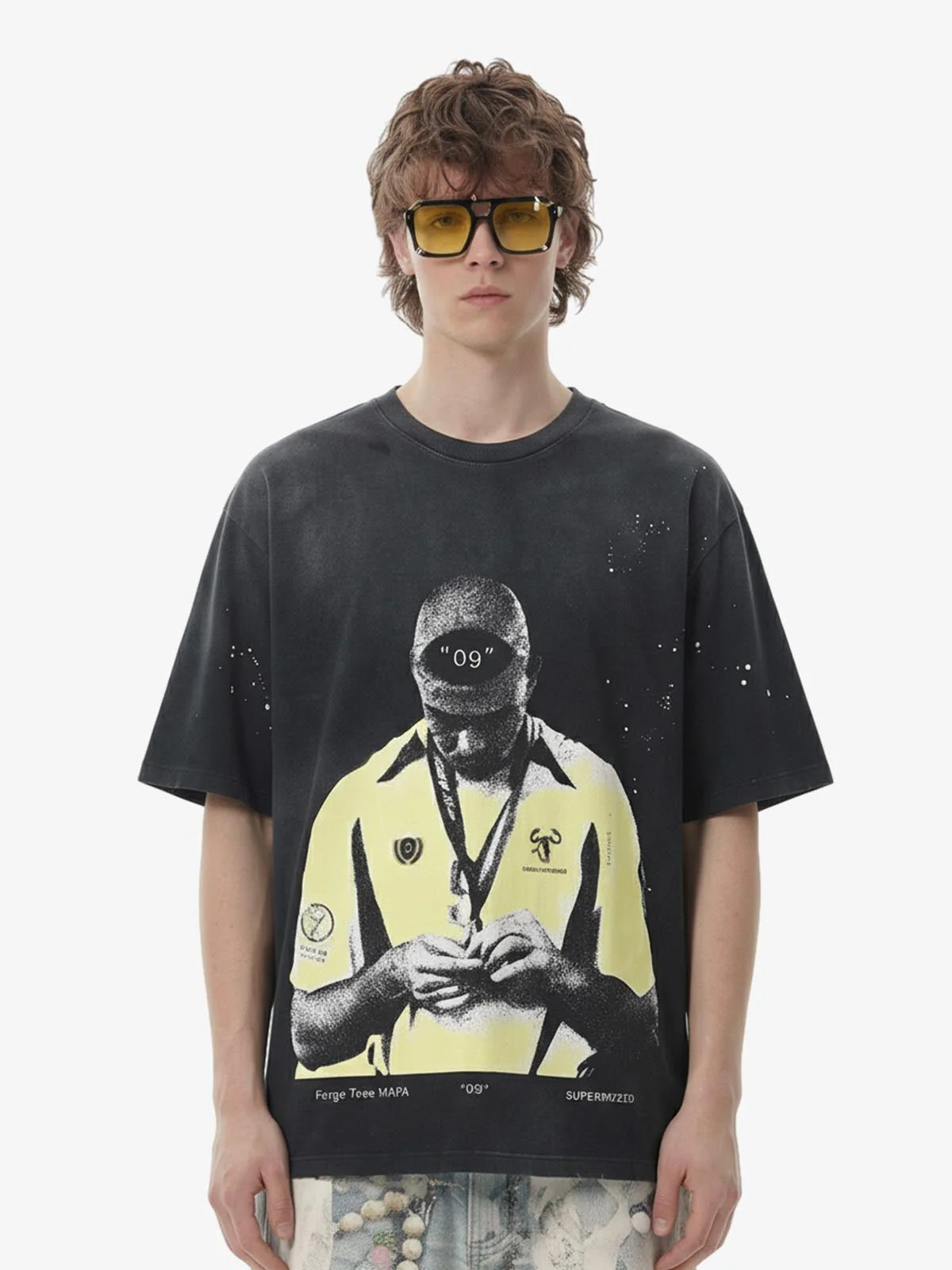 Vintage Soccer Figure Graphic T-Shirt