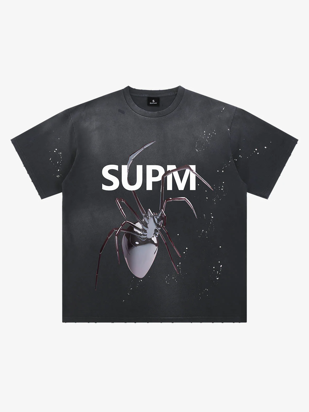 Vintage Spider Graphic Washed T-Shirt - Image 5