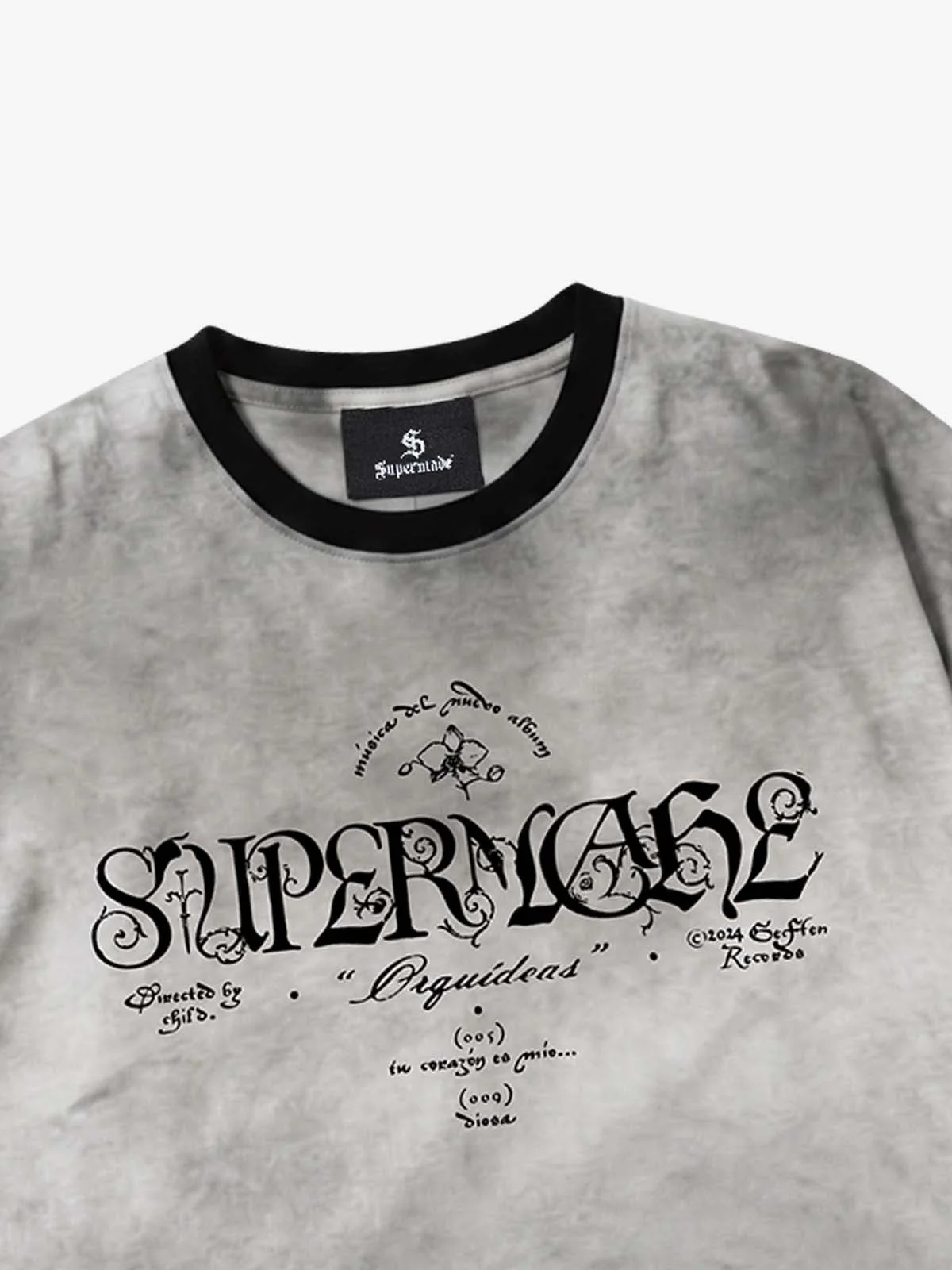 Vintage Splatter Wash Contrast Ringer Graphic T-Shirt - Image 6