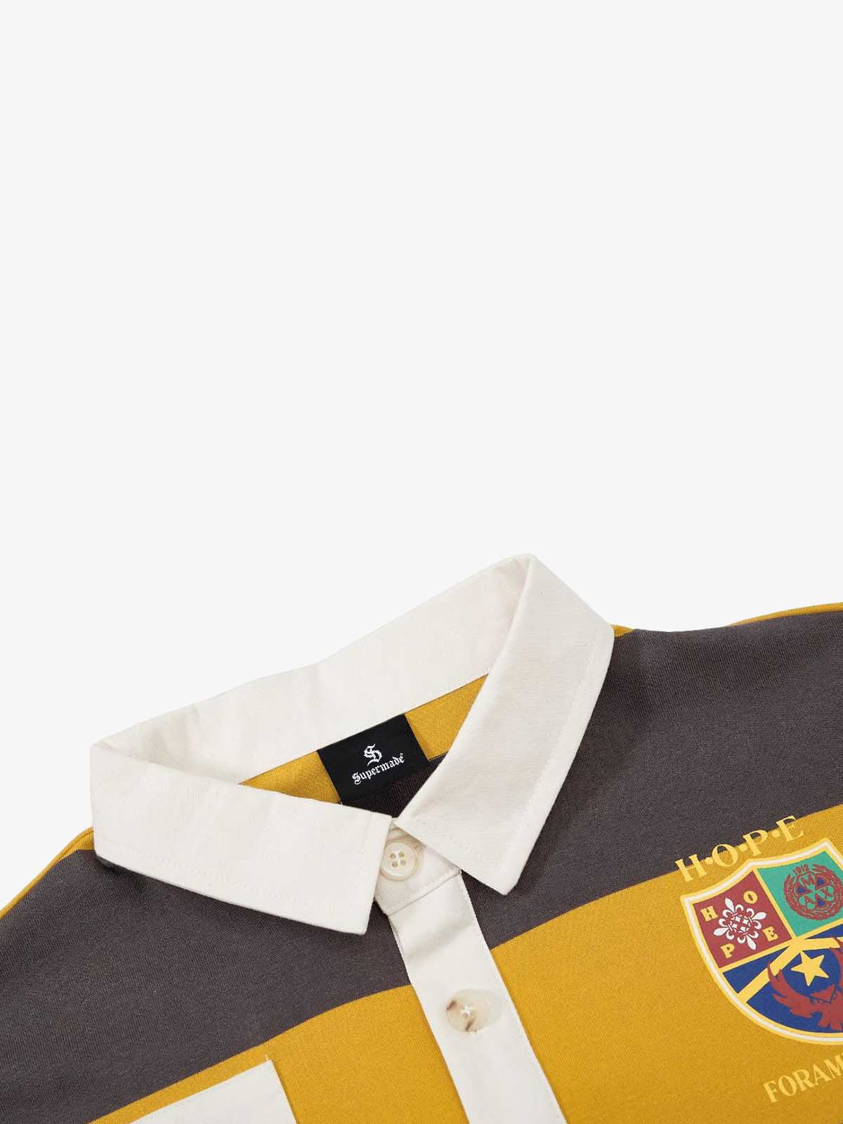 Vintage Striped Rugby Polo Shirt - Image 5