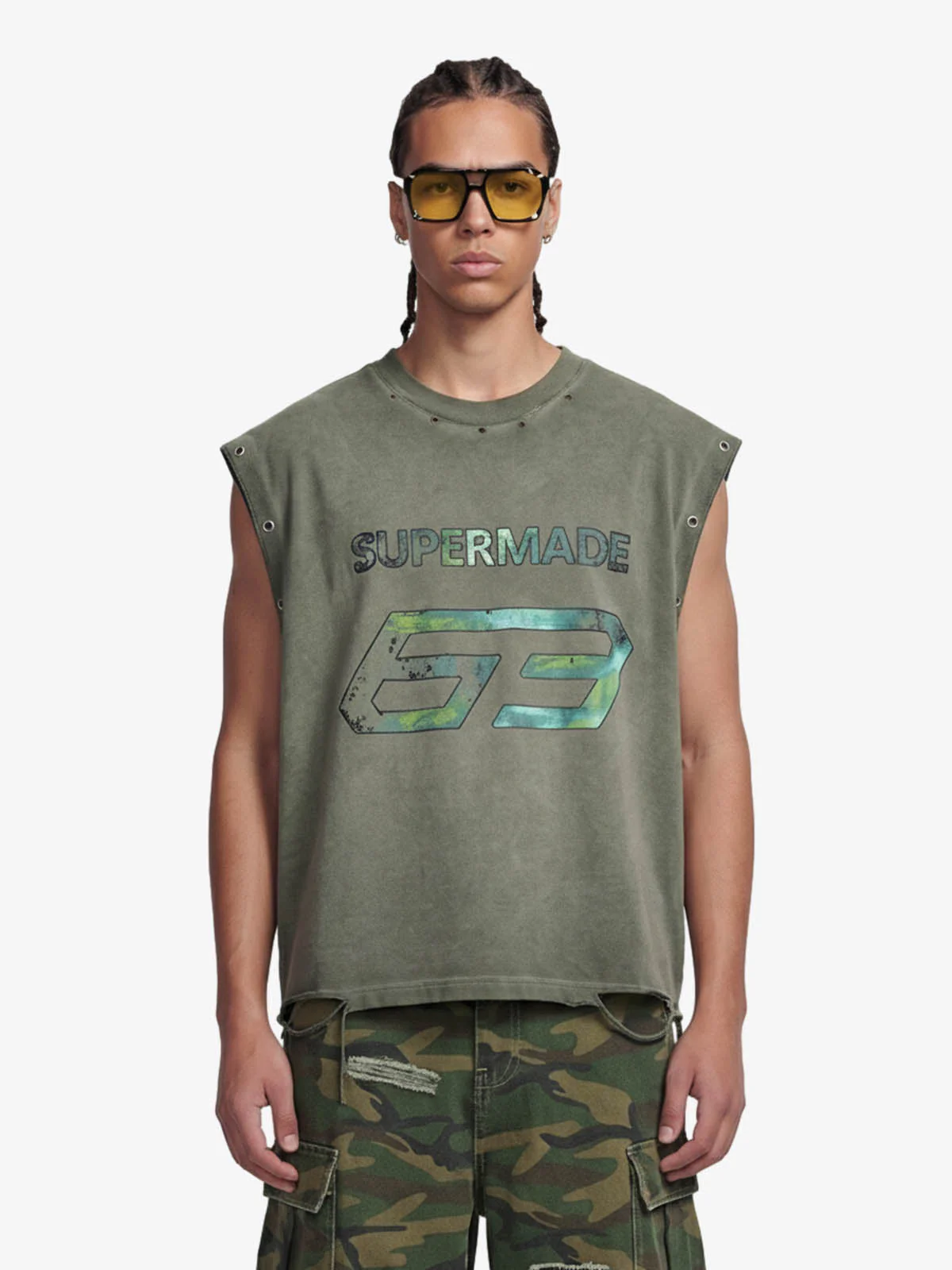 Vintage Washed 63 Graphic Sleeveless T-Shirt