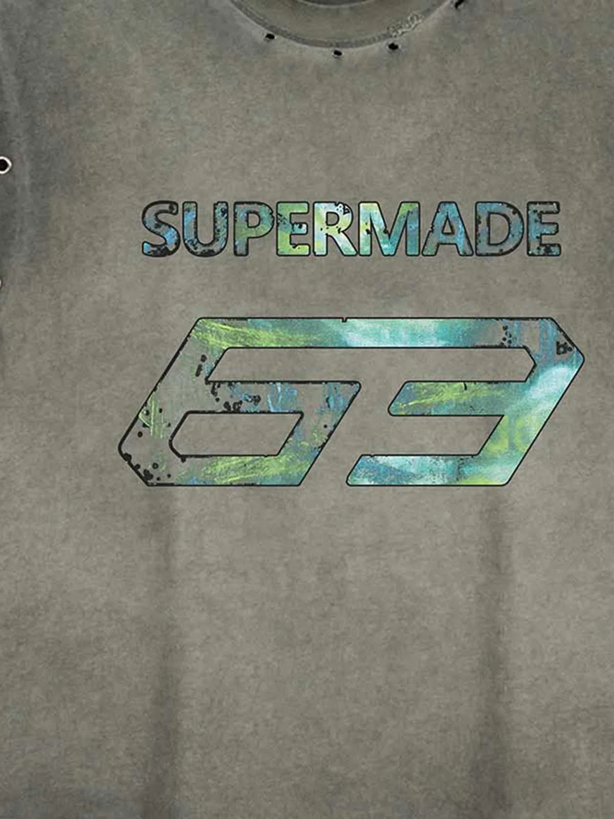 Vintage Washed 63 Graphic Sleeveless T-Shirt - Image 6