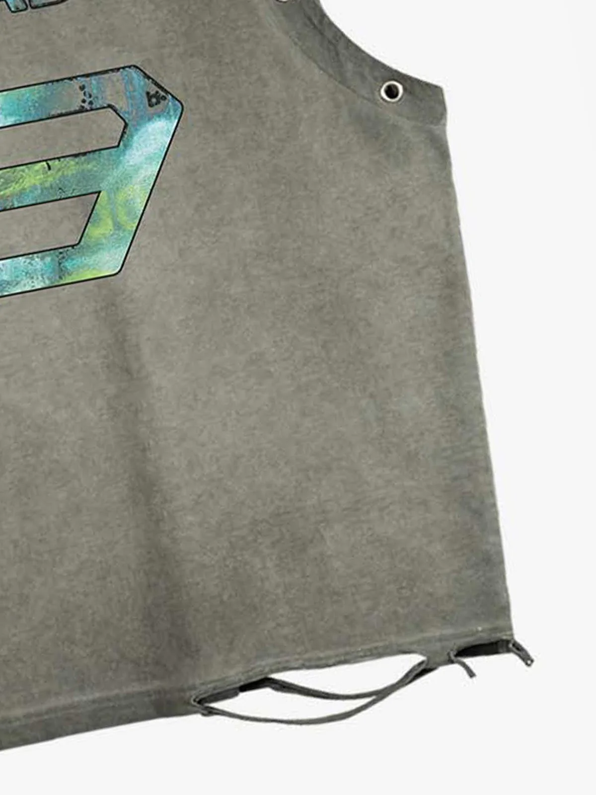 Vintage Washed 63 Graphic Sleeveless T-Shirt - Image 8