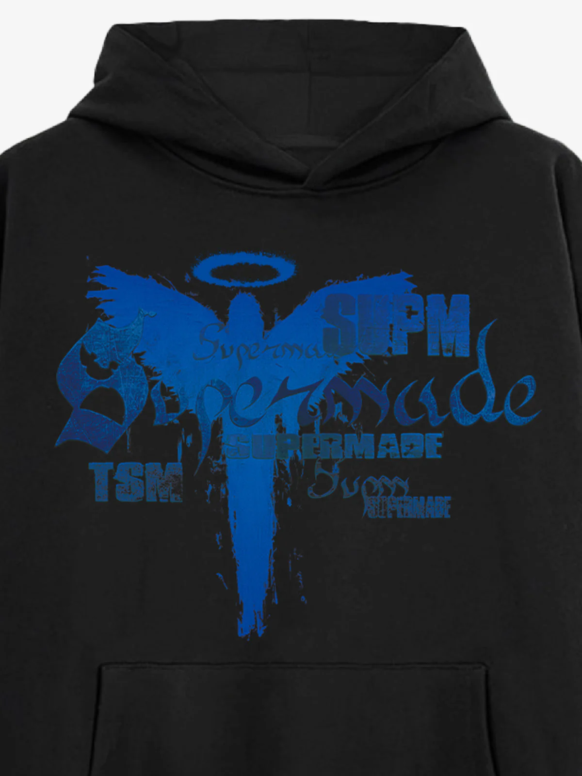 Vintage Washed Angel Halo Distressed Letter Graphic Hoodie - Image 4