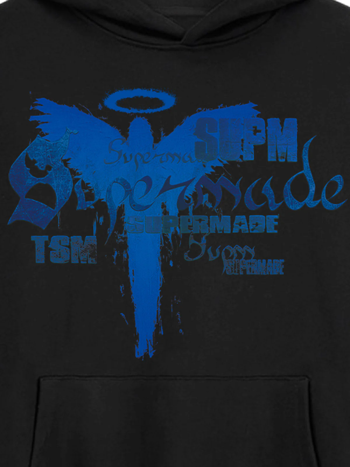 Vintage Washed Angel Halo Distressed Letter Graphic Hoodie - Image 6
