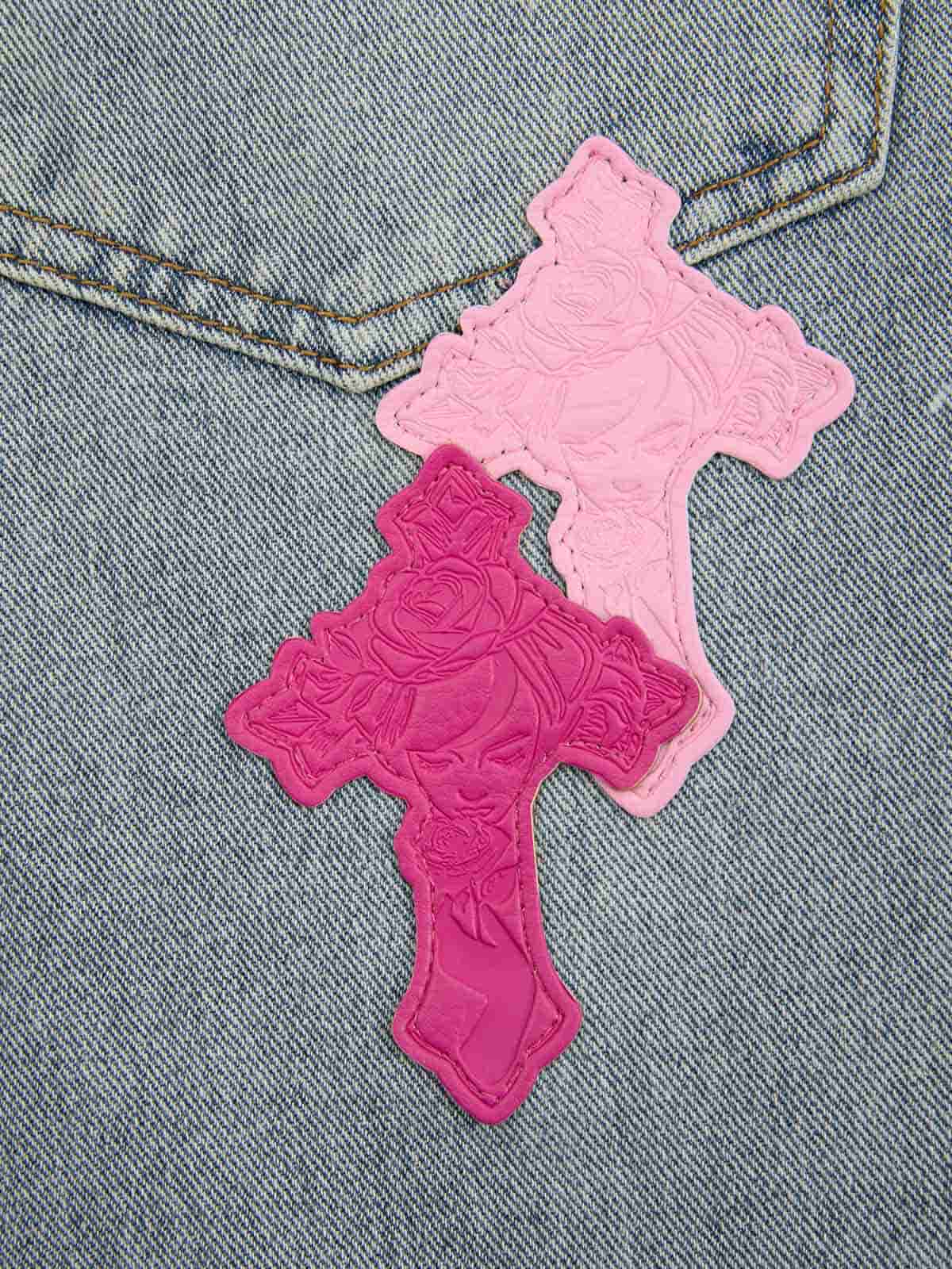 Vintage Washed Cross Patch Straight Leg Denim Jeans - 2605 - Image 10