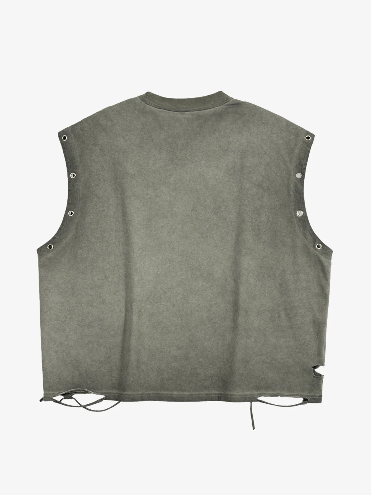 Vintage Washed Dark Cute Graphic Sleeveless T-Shirt - Image 4